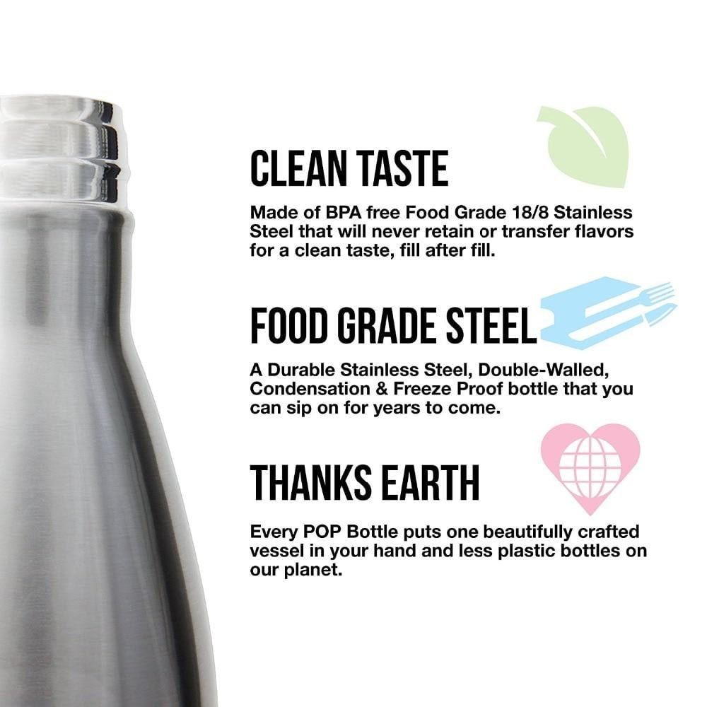 Premium Stainless Steel Double Wall Vacuum Insulated Water Bottle - 20oz Leakproof Thermos for Hot & Cold Drinks - Perfect for Hiking, Gym, Office & Outdoor Activities