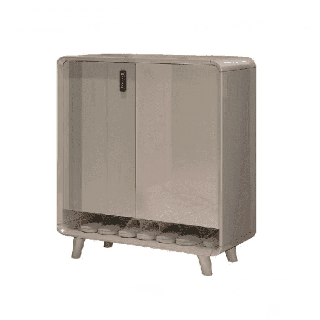 2 Door Shoe Storage Cabinet with Secure Number Lock - 80cm Modern Entryway Organizer for Hallway, Living Room & Bedroom Closet