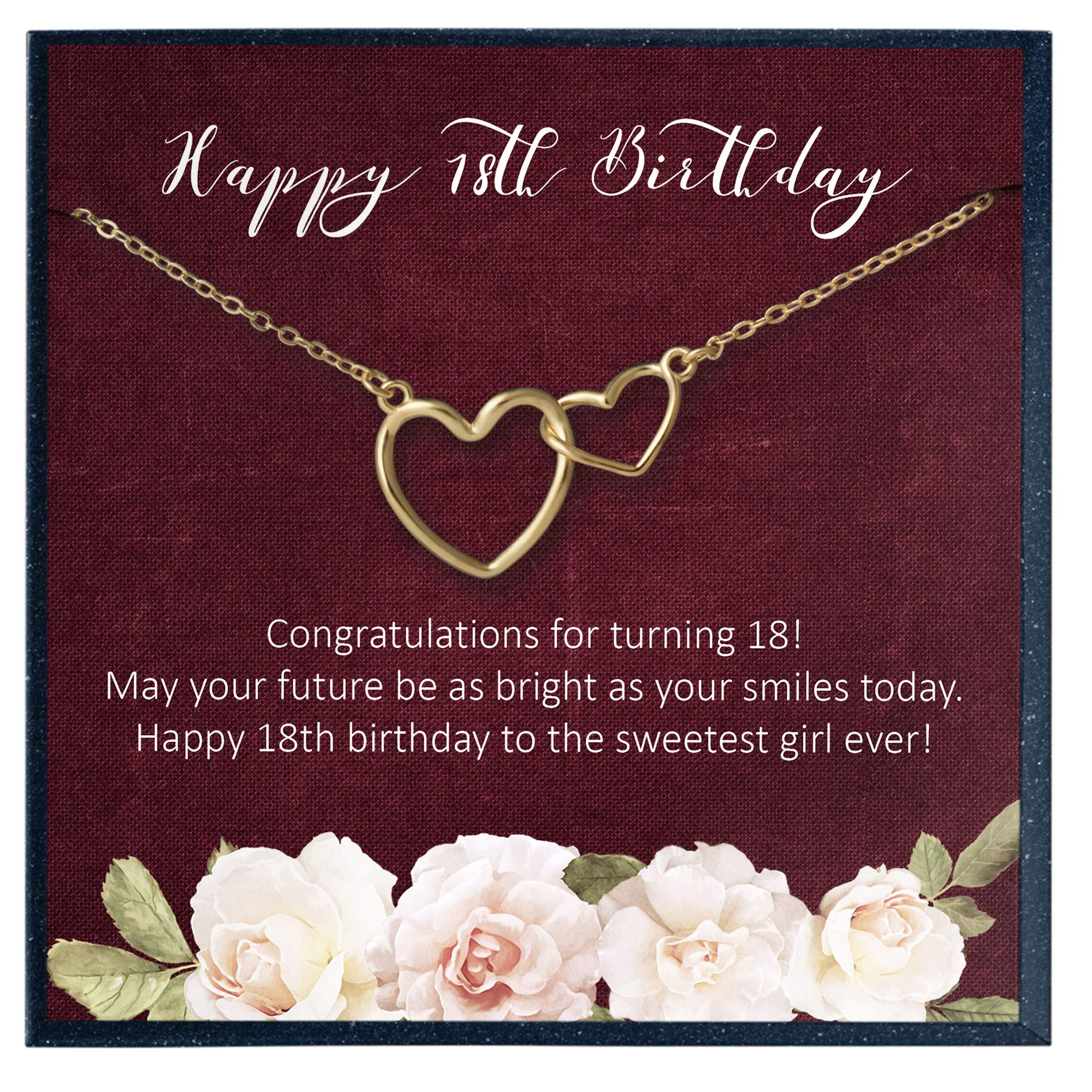 18th Birthday Gifts for Girls - Elegant 18 Year Old Birthday Necklace Jewelry | Perfect Sweet 18 Necklace Gift for Daughter, Granddaughter or Friend | Birthday Party, Graduation & Special Occasion Gift
