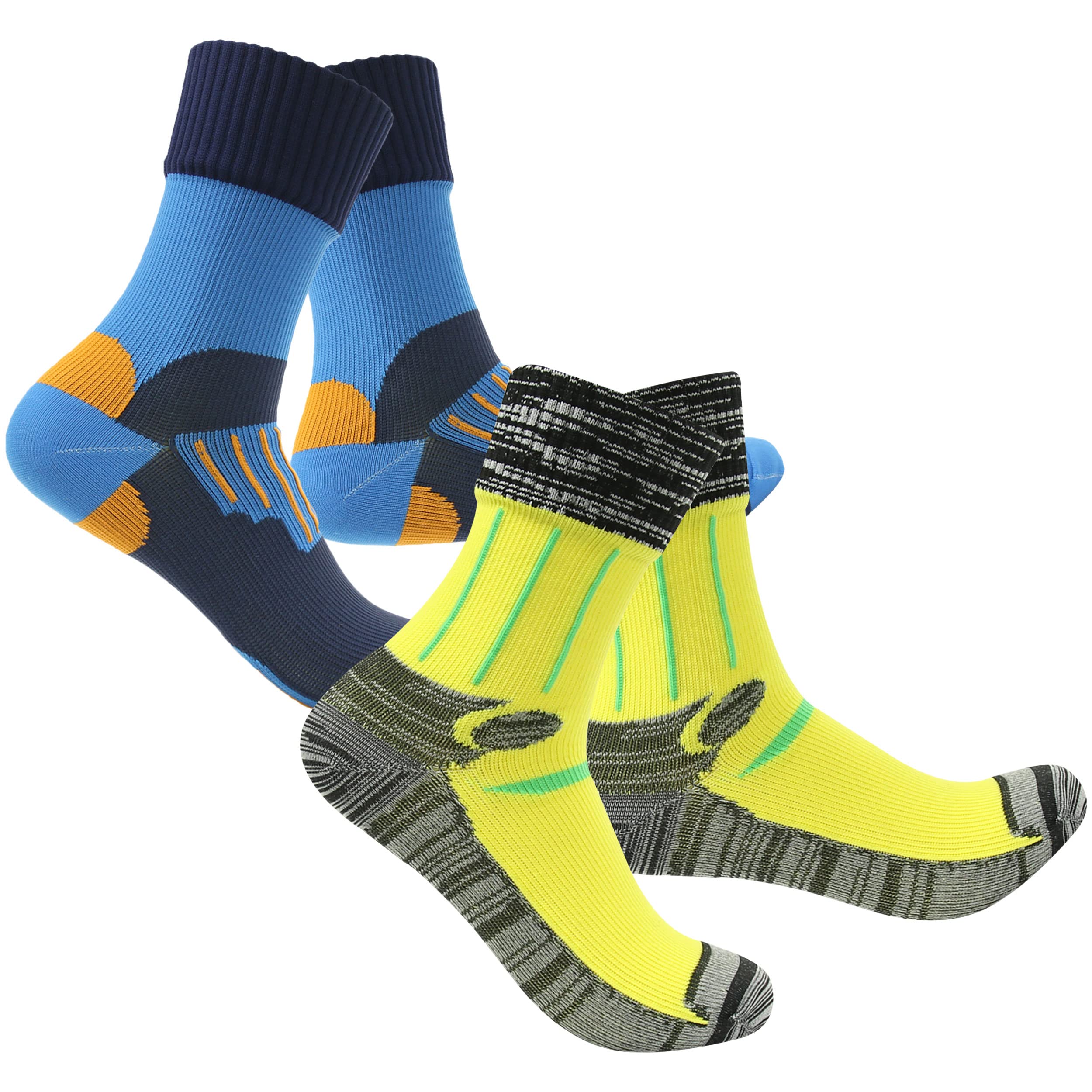RANDY SUN Waterproof Socks for Men & Women - Breathable Hiking, Wading, Trail Running, Kayaking Crew Socks - Ideal for Outdoor Adventures, Water Sports & Cold Weather Activities