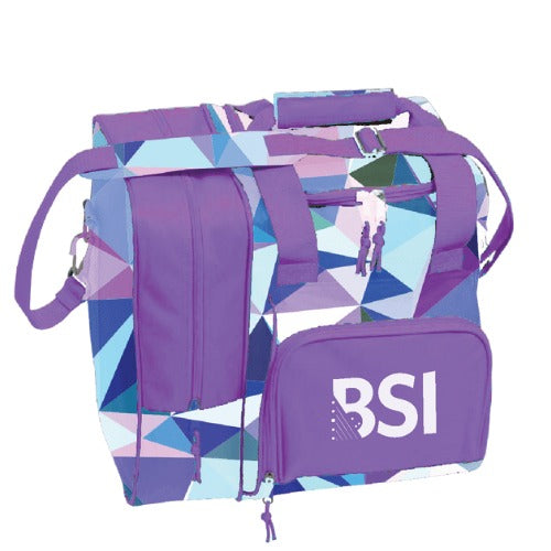 BSI Deluxe Single Tote Bowling Bag - Stylish Pink & Purple Women's Handbag for Work, Travel & Everyday Use