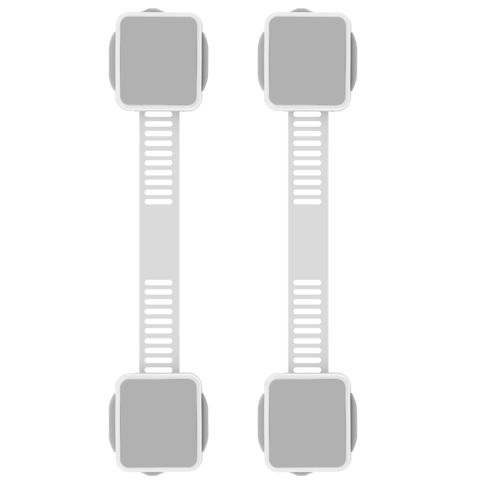 2 Pack Baby Proofing Safety Locks - Child Safety Cabinet & Drawer Locks for Fridge, Oven, Dishwasher, Toilet Seat - No Drill 3M Adhesive Adjustable Latches & Straps - Perfect for Kitchen, Bathroom & Nursery Childproofing
