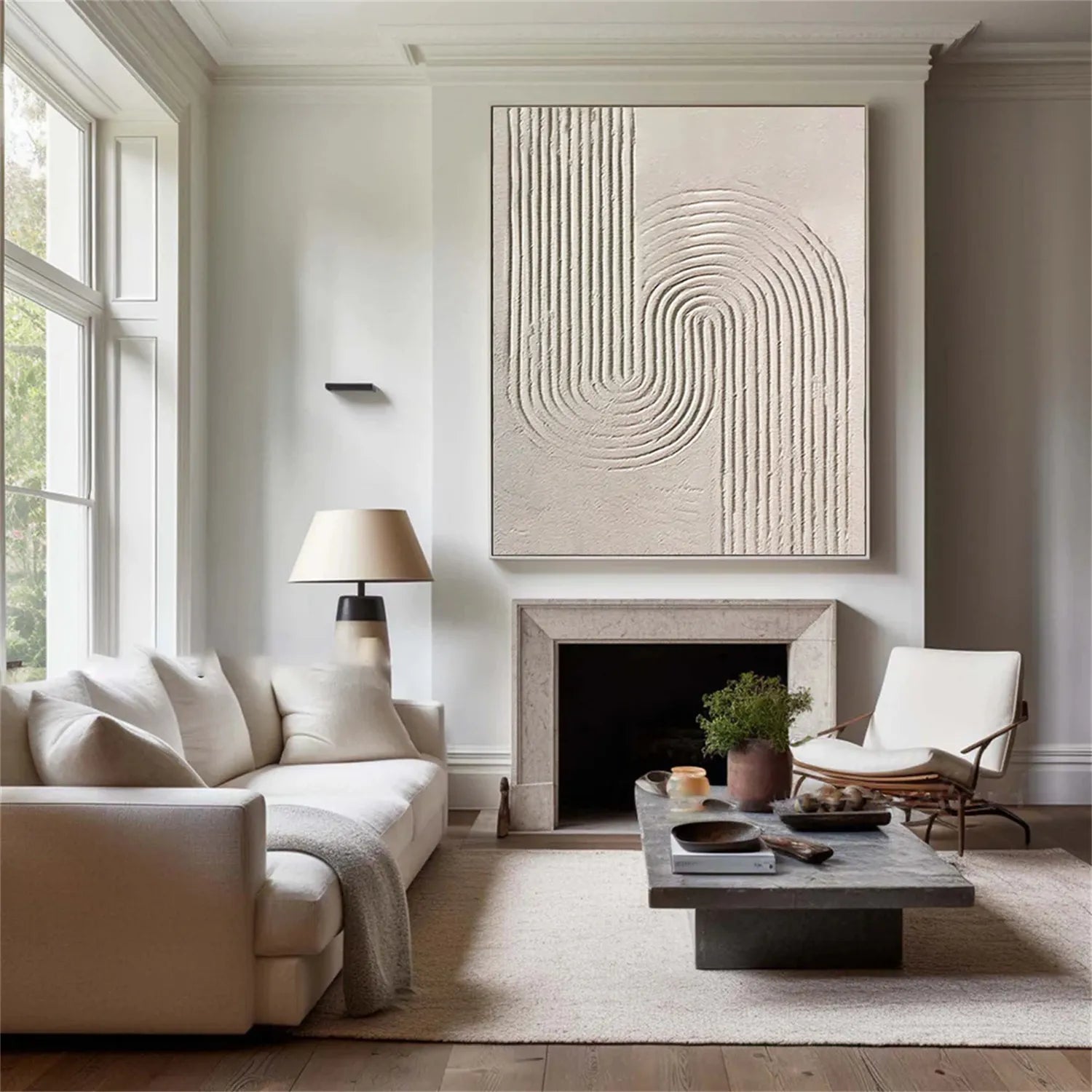Beige & Brown Abstract Wall Art Print #BB103 - Modern Home Decor for Living Room, Bedroom & Office
