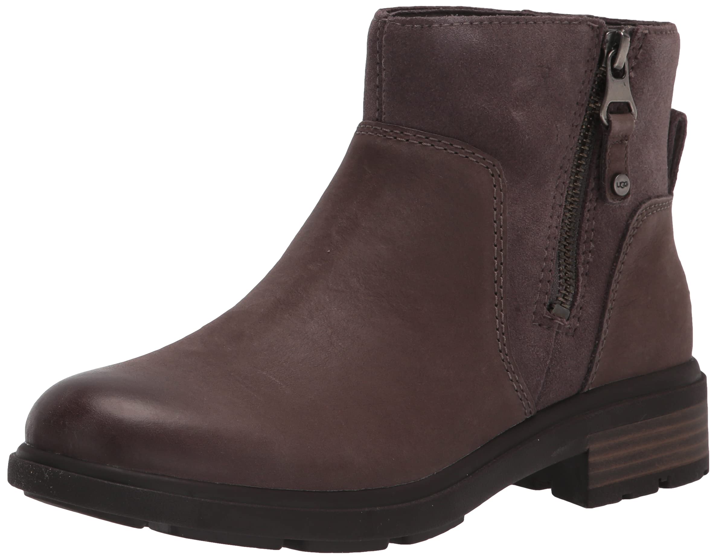 UGG Women's Harrison Zip Fashion Boots - Waterproof Winter Boots for Women, Comfortable Snow Boots with Side Zipper, Warm Fur Lined Booties for Cold Weather, Perfect for Snowy Days & Outdoor Activities