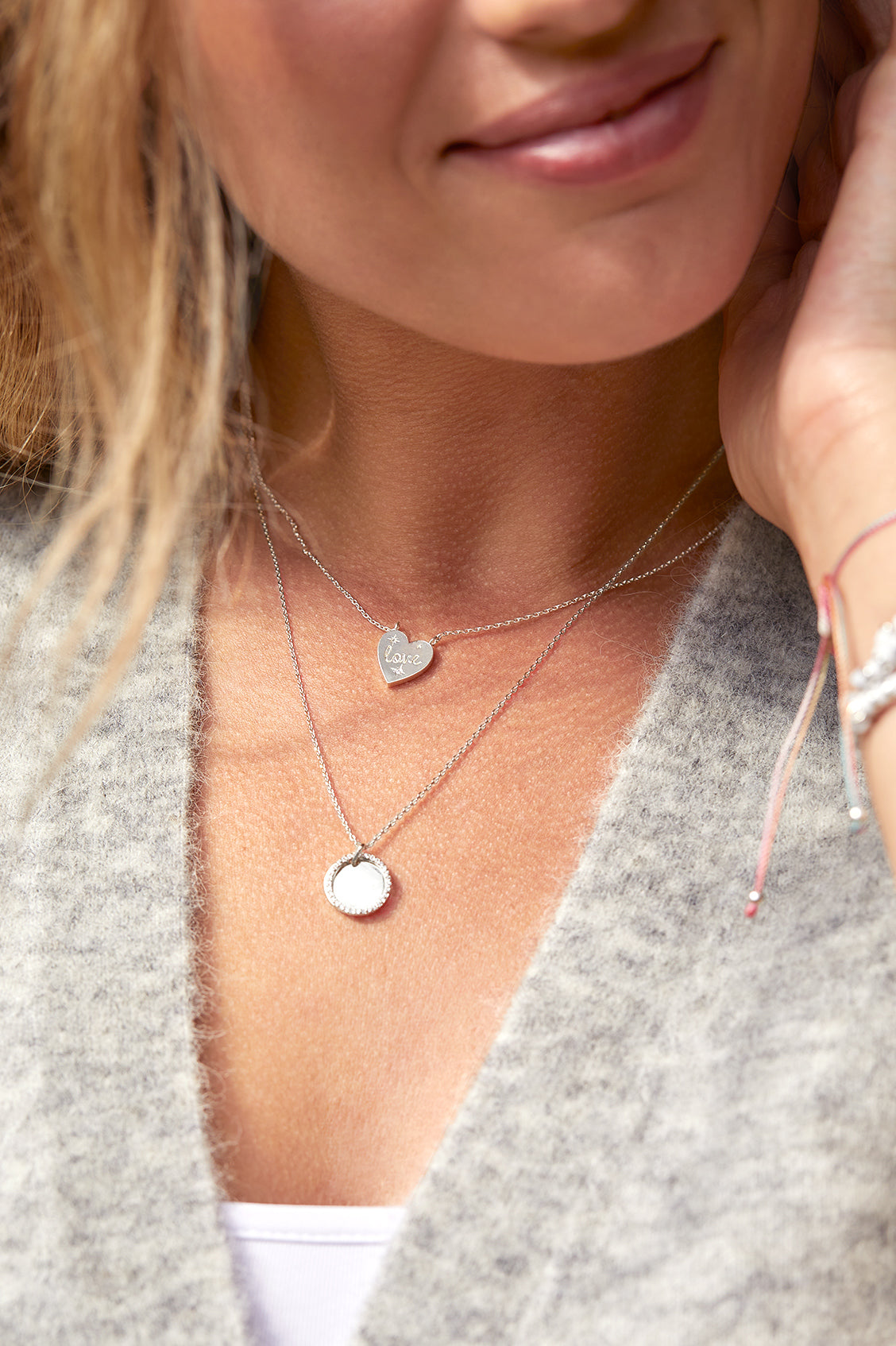 Disc Duo Pendant Necklace - Elegant Double Disc Jewelry for Women | Perfect for Date Night, Anniversary Gifts & Everyday Wear