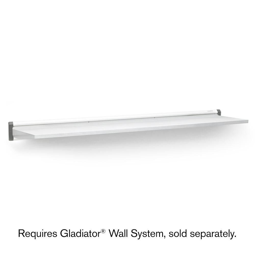 48 Solid Shelf - Hammered White Wall Shelf for Home Decor, Bathroom, Kitchen & Living Room Organization | Rustic Farmhouse Style Storage Solution