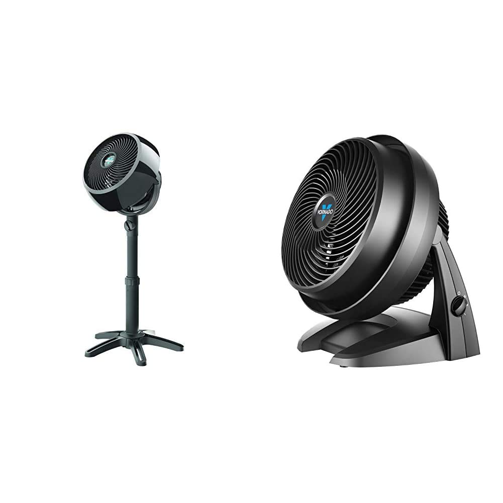 Vornado 7803 Large Pedestal Air Circulator Fan - Adjustable Height, 3-Speed Settings, Removable Grill, Black | 630 Mid-Size Whole Room Fan | Perfect for Living Rooms, Bedrooms & Office Cooling