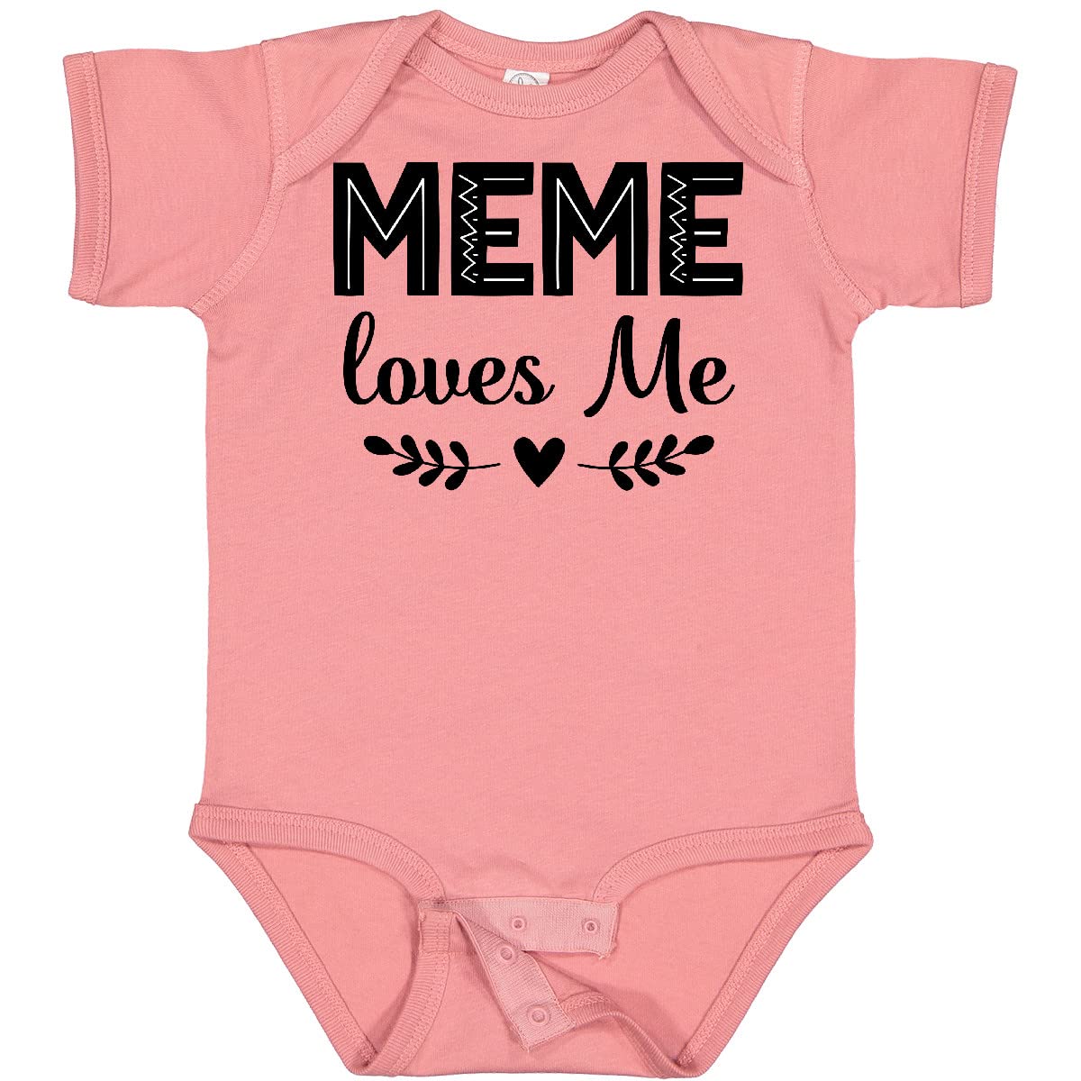 Inktastic Meme Loves Me Baby Bodysuit - Cute Graphic Onesie for Infants & Toddlers | Perfect for Playtime, Family Photos & Everyday Wear