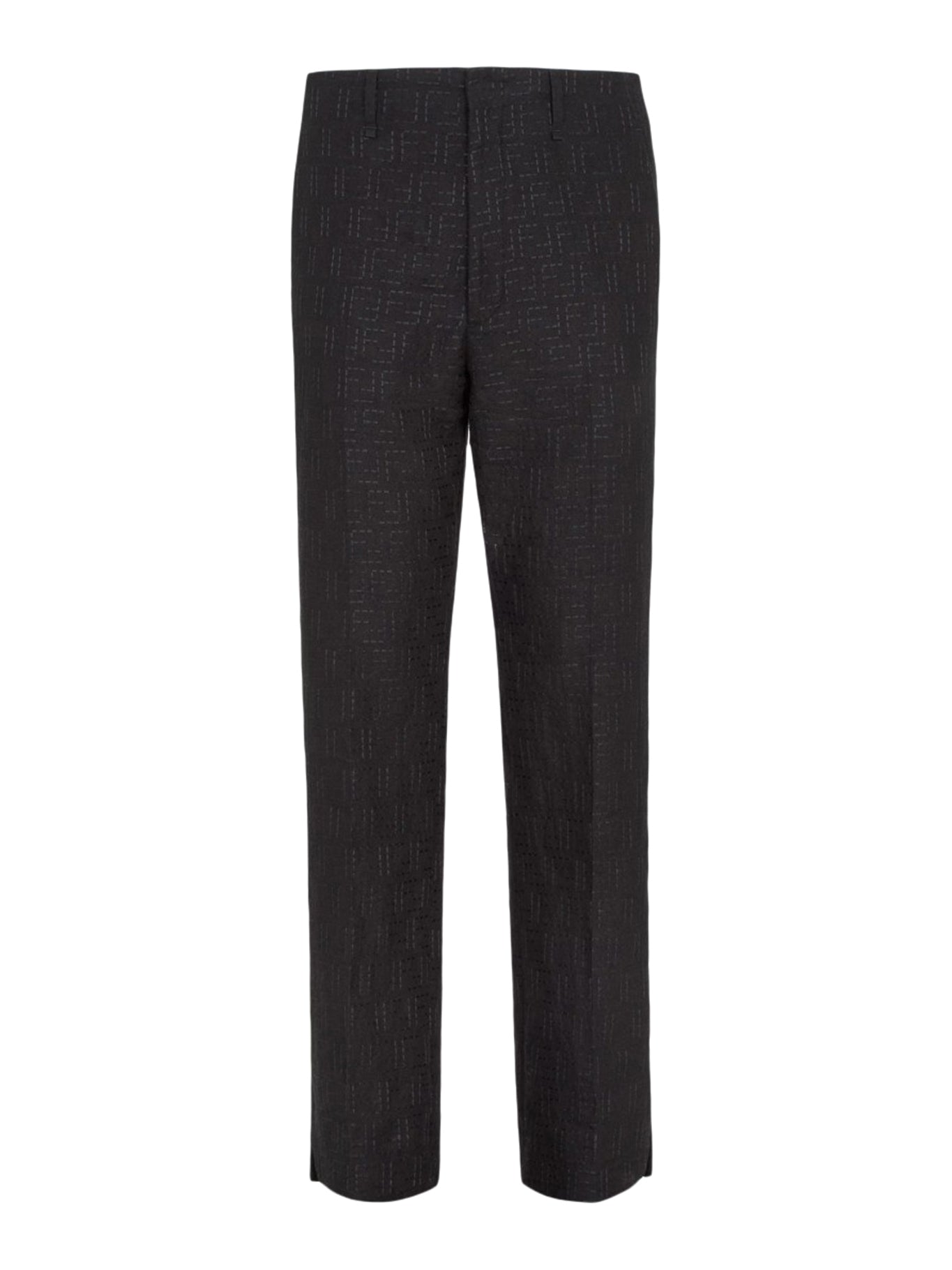 Stylish Black Linen Jacquard Trousers for Women | Comfortable & Breathable Pants for Office, Travel & Casual Wear