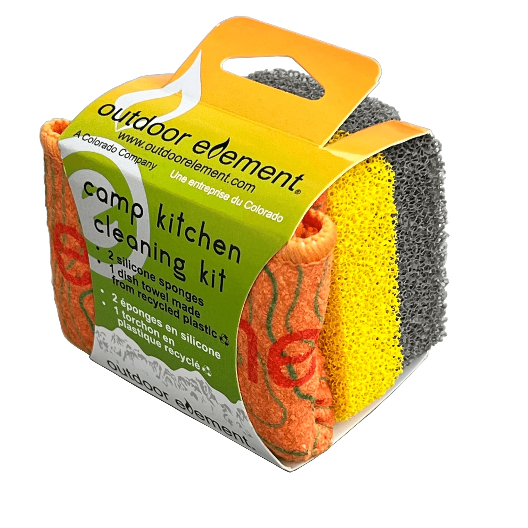 Portable Camping Kitchen Cleaning Set - Compact Dishwashing Kit for Outdoor Cooking, Hiking & RV Trips - Includes Scrub Brush, Sponge & Soap Holder
