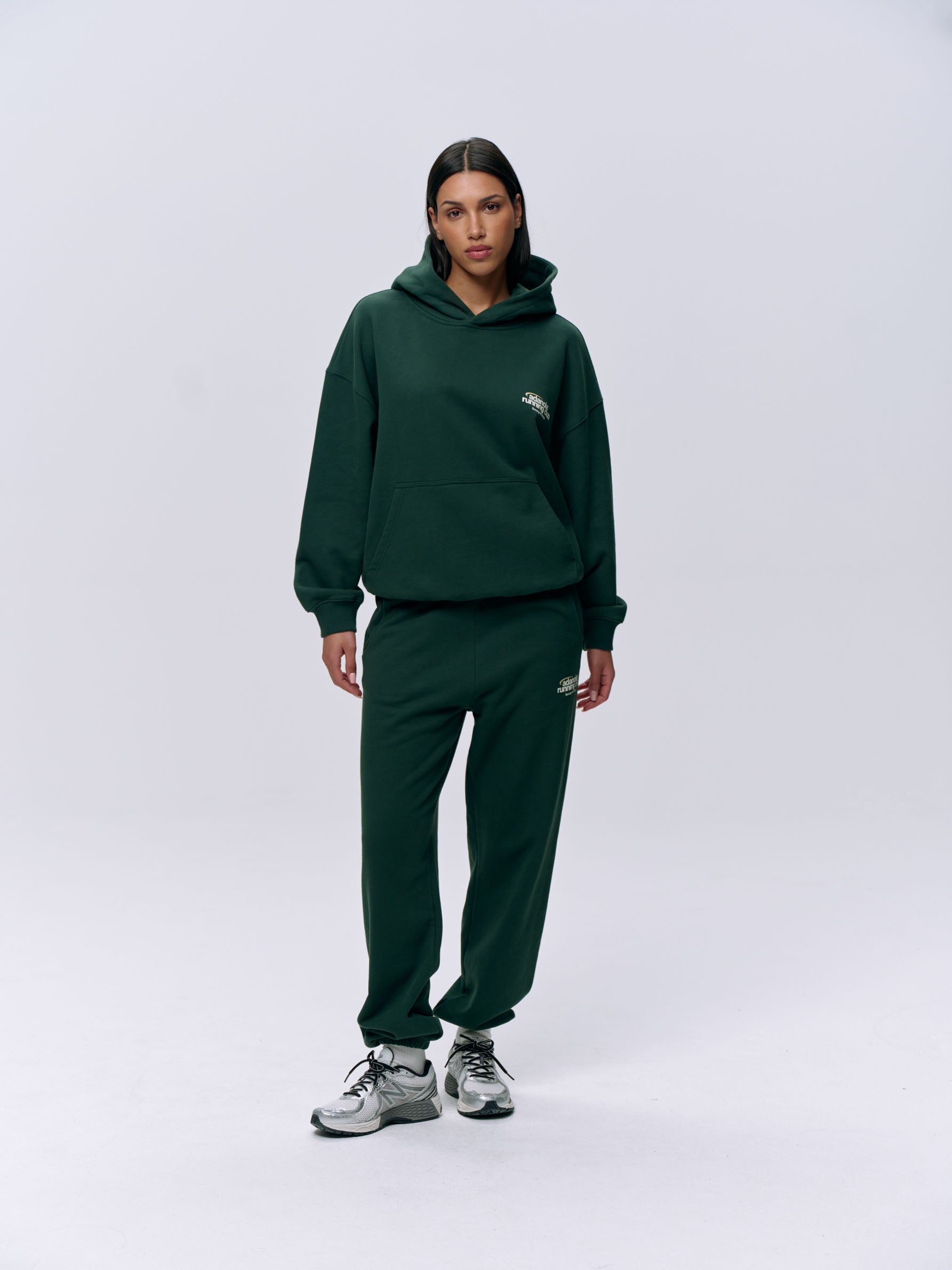Adanola Women's Running Sweatpants - Pine Green Athletic Joggers for Workouts & Lounge Wear