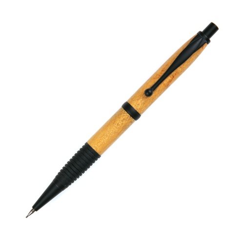 Lanier Pens Comfort Pencil with Ergonomic Grip - Black Enamel Finish - Premium Yellowheart Wood - Perfect for Office, School & Art Projects