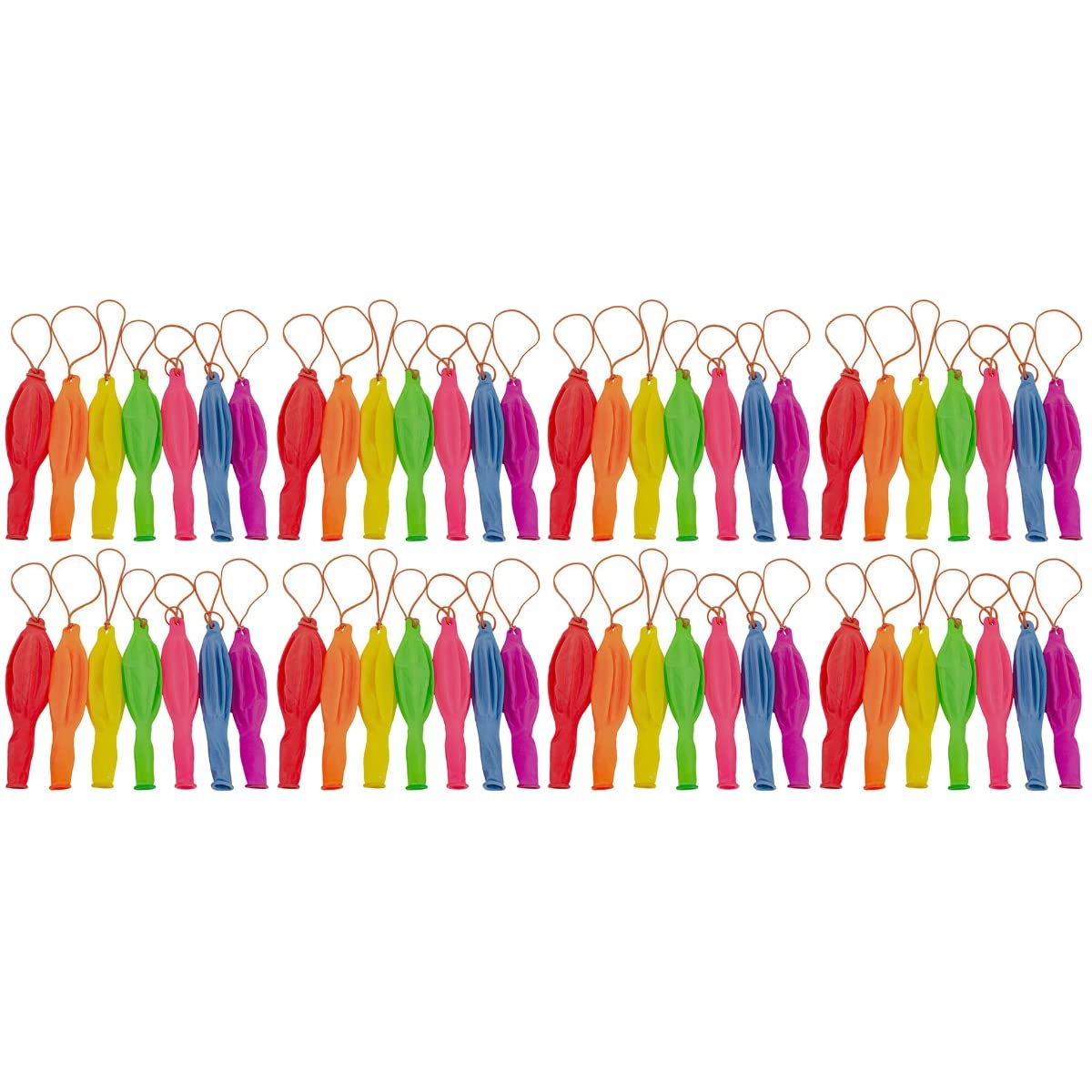 Gadpiparty 100 Pcs Heavy Duty Punch Balloons with Rubber Band Handles - Colorful Latex Punching Balls for Kids Birthday Parties, Weddings & Events - Fun Party Favors, Decorations & Bounce Games (Random Colors)