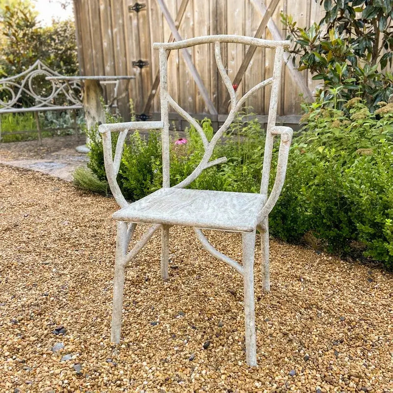 Faux Bois Arm Chair - Stylish Wood-Like Upholstered Accent Chair for Living Room, Bedroom, or Office - Perfect for Home Decor and Relaxation