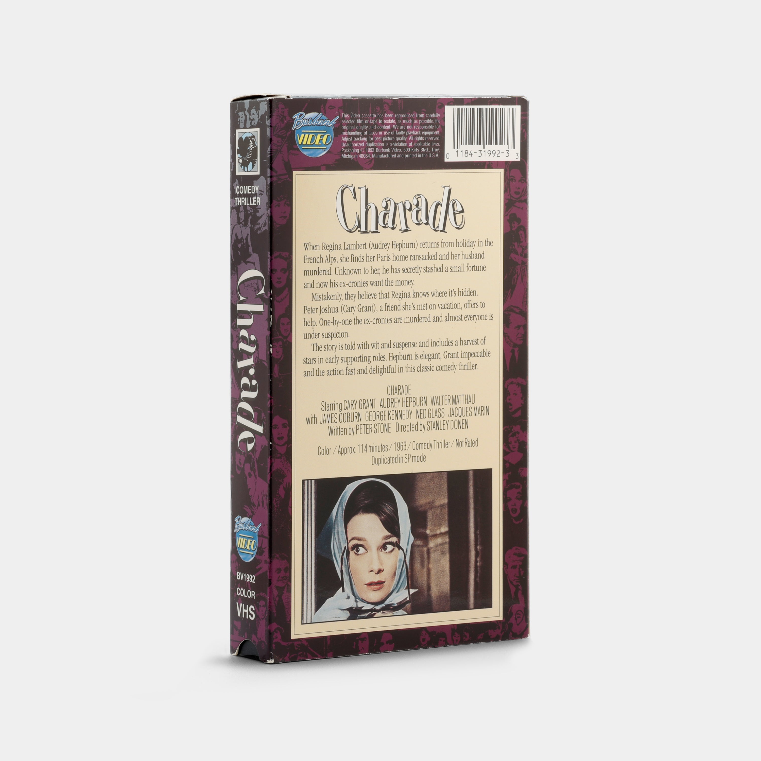 Charade Classic Movie VHS Tape – Vintage Collectible for Movie Lovers & Home Theater Enthusiasts