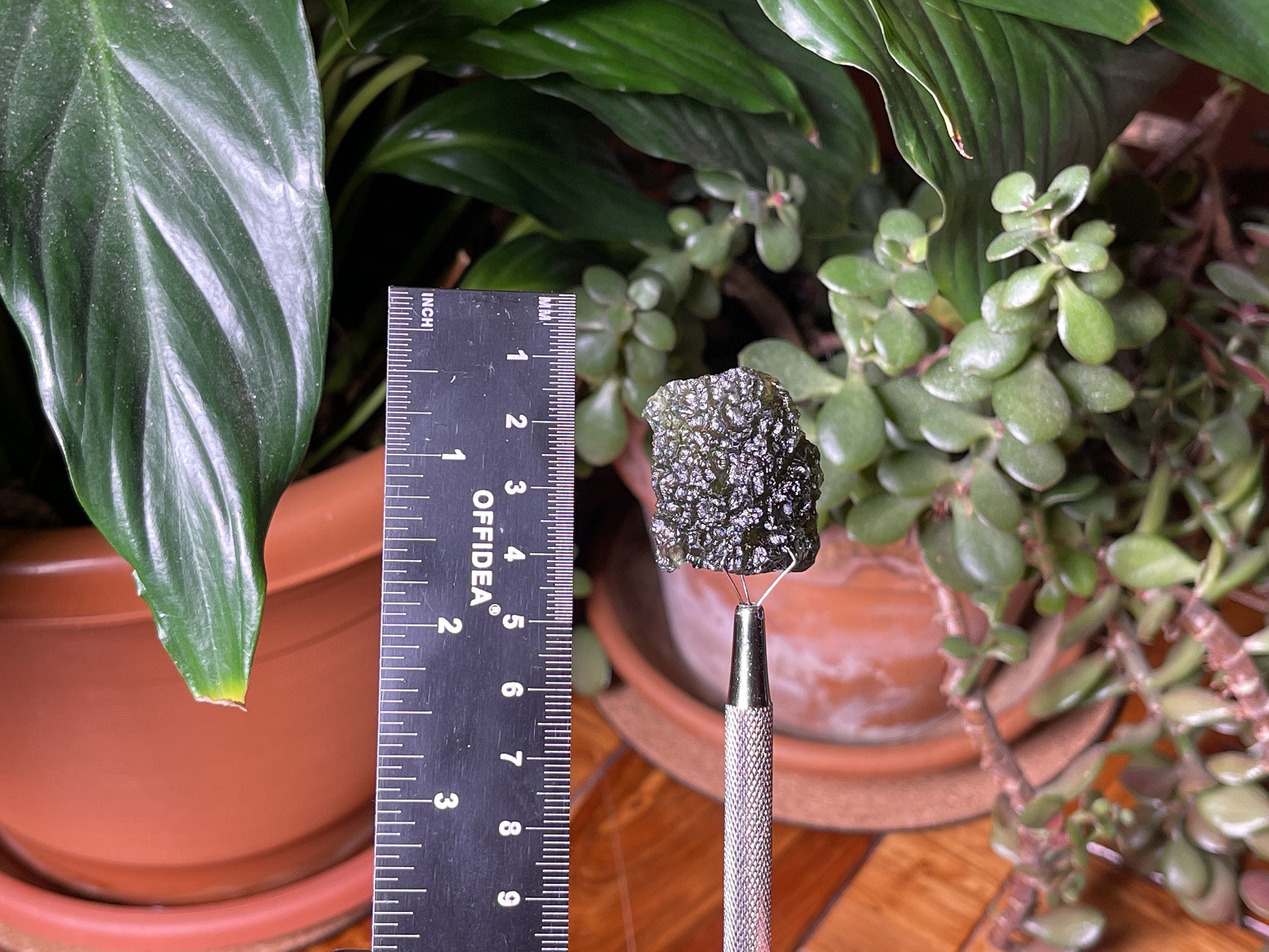 13.1g Genuine Raw Moldavite Crystal Stone - Natural Green Moldavite for Jewelry Making, Meditation & Energy Healing (44293)