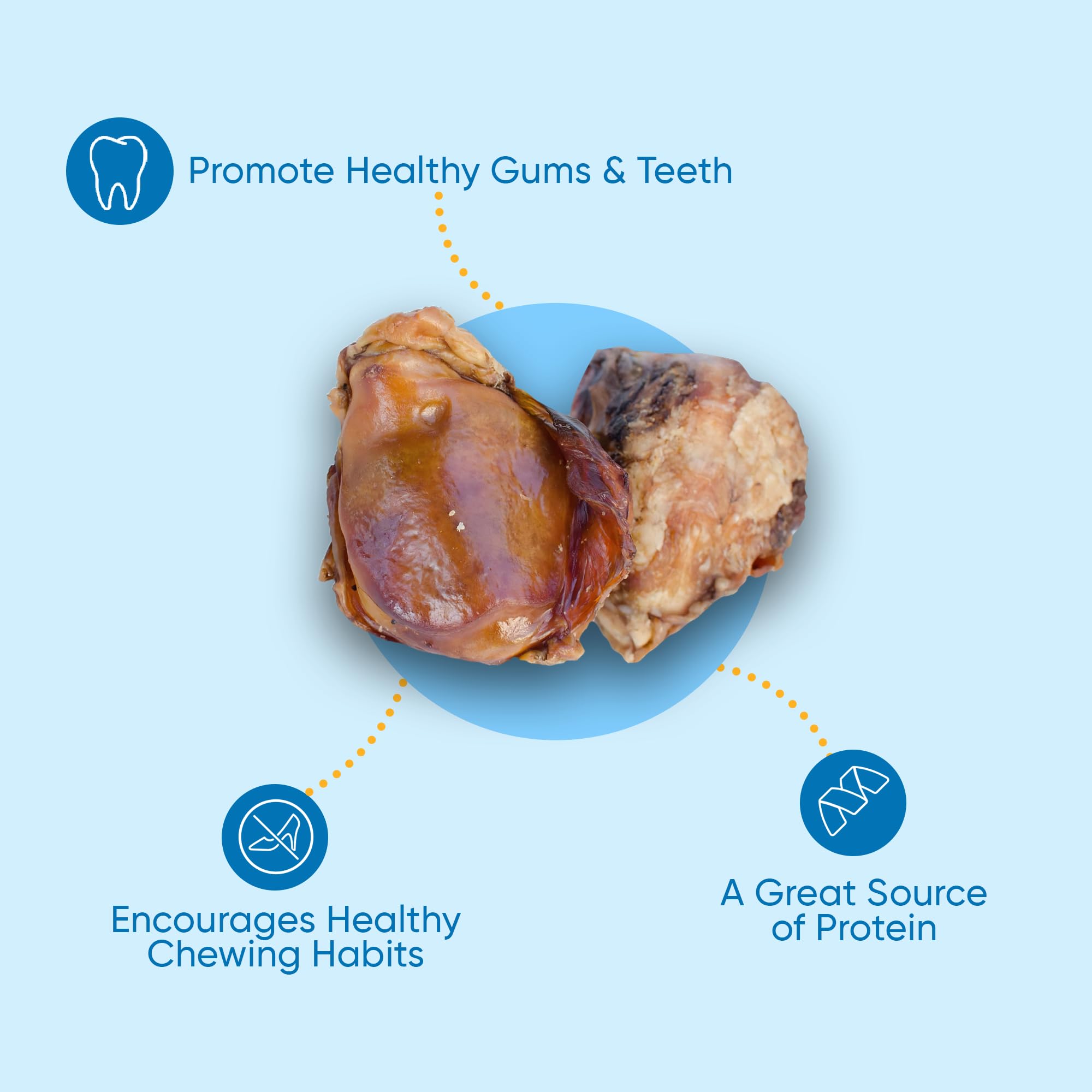Premium Grass-Fed Beef Knee Caps for Dogs – 30 Count Natural Protein-Packed Knee Bone Treats | Easily Digestible Dog Chews for Dental Health & Joint Support | Perfect for Training, Rewards, and Long-Lasting Chewing