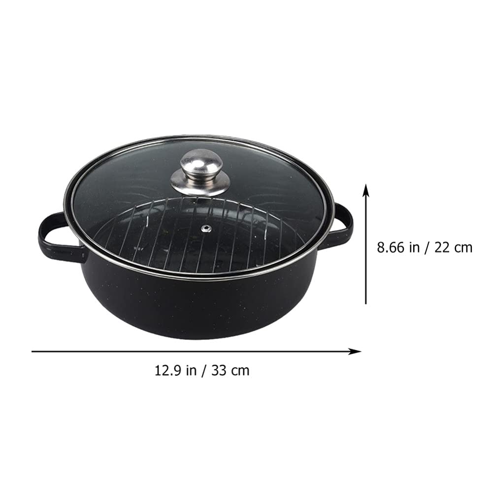 Cabilock Cast Iron Roasting Pan Set for Sweet Potatoes, Chestnuts, Corn - Versatile Baking & Roasting Container for Kitchen Use - Perfect for Camping, BBQs, and Holiday Cooking