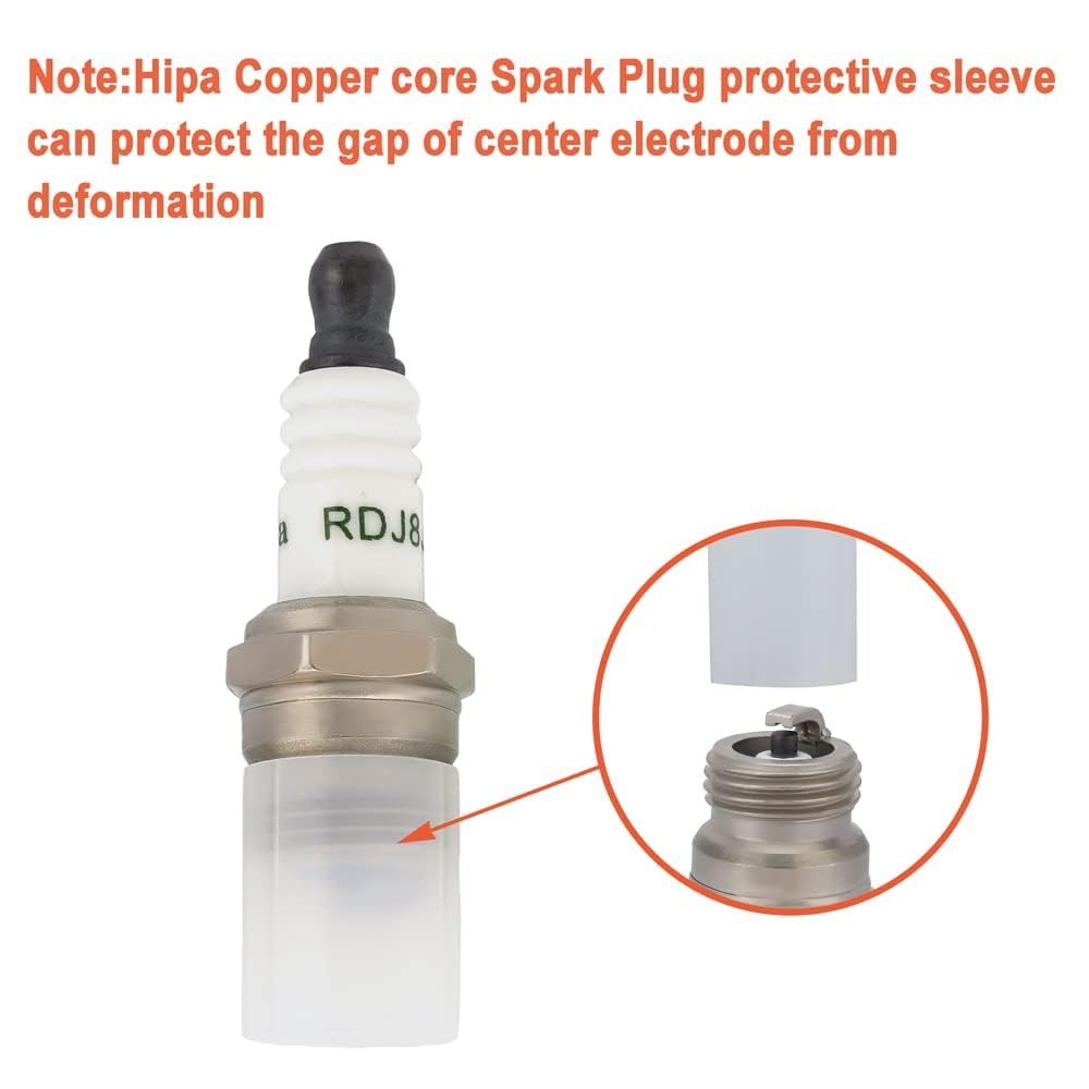 Hipa 794-00055A Spark Plug 4 Pack - Compatible with MTD 794-00055A, 753-06847, 753-06193, 794-00050 - Replaces Champion RDJ7J, DJ7J & NGK BM6F - Ideal for Lawn Mowers, Snow Blowers & Small Engine Maintenance
