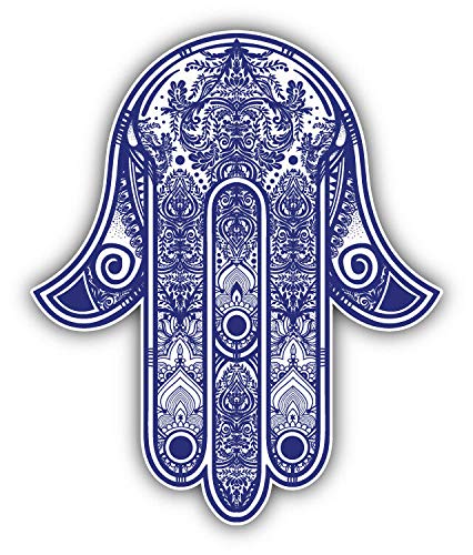KW Vinyl Magnet Hamsa Hand of Fatima - 5 Inch Good Luck Charm Amulet for Cars, Trucks & Metal Surfaces - Durable Bumper Sticker for Protection & Blessings - Perfect for Home Decor, Office, Gifts & Spiritual Use