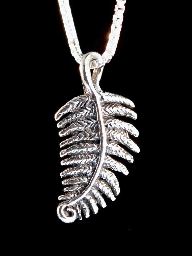 Silver Fern Charm Necklace - Sterling Silver Leaf Pendant Jewelry for Women - Perfect for Everyday Wear, Gifts & Nature-Inspired Fashion