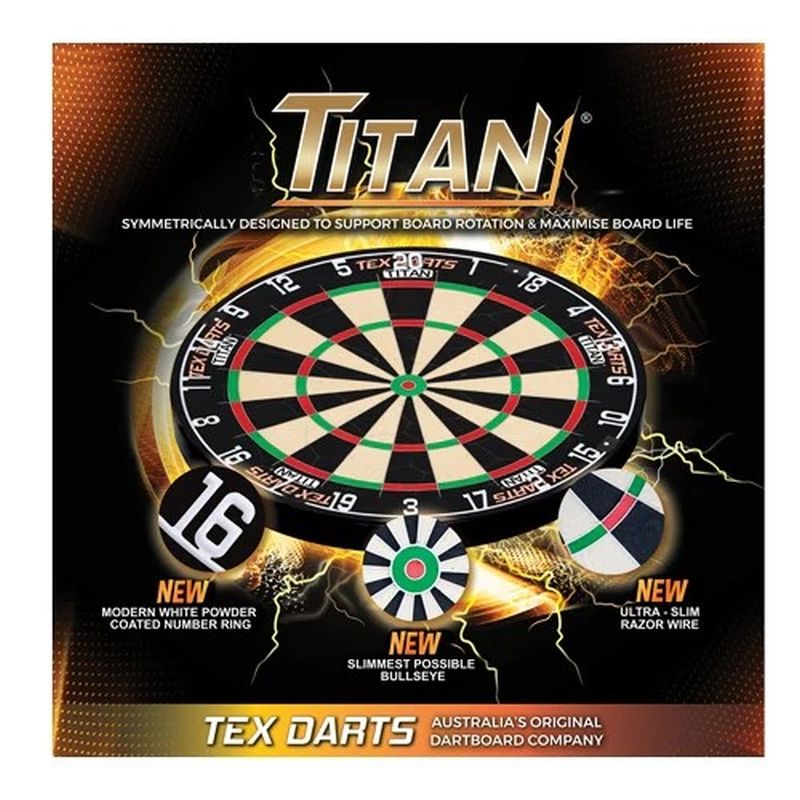 Formula Tex Titan Professional Bristle Dartboard - High-Quality Sisal Fiber for Precision Play | Perfect for Home, Bar, and Tournament Use