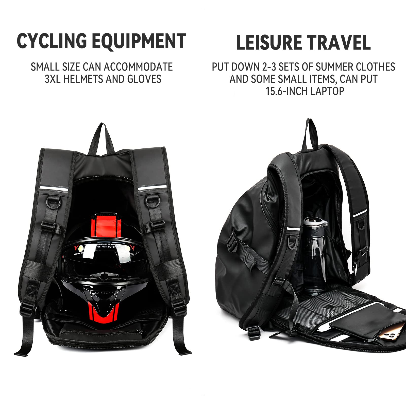 **Waterproof Motorcycle Backpack for Men - Durable Helmet Storage & Travel Backpack - Ideal for Commuting, Road Trips & Outdoor Adventures**