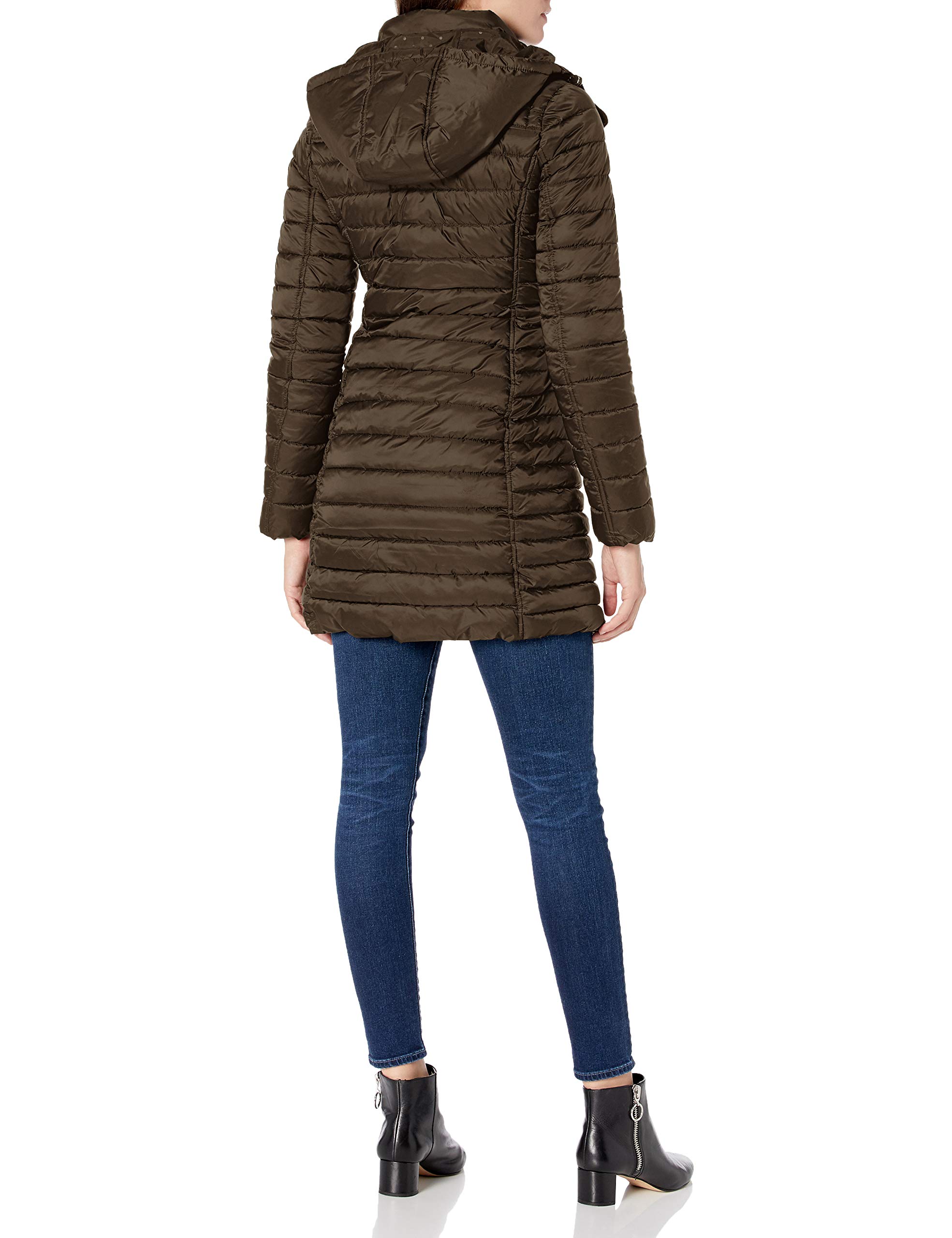Joules Women's Winter Long Padded Coat - Waterproof Warm Parka Jacket with Hood for Outdoor Activities, Hiking & Cold Weather Protection