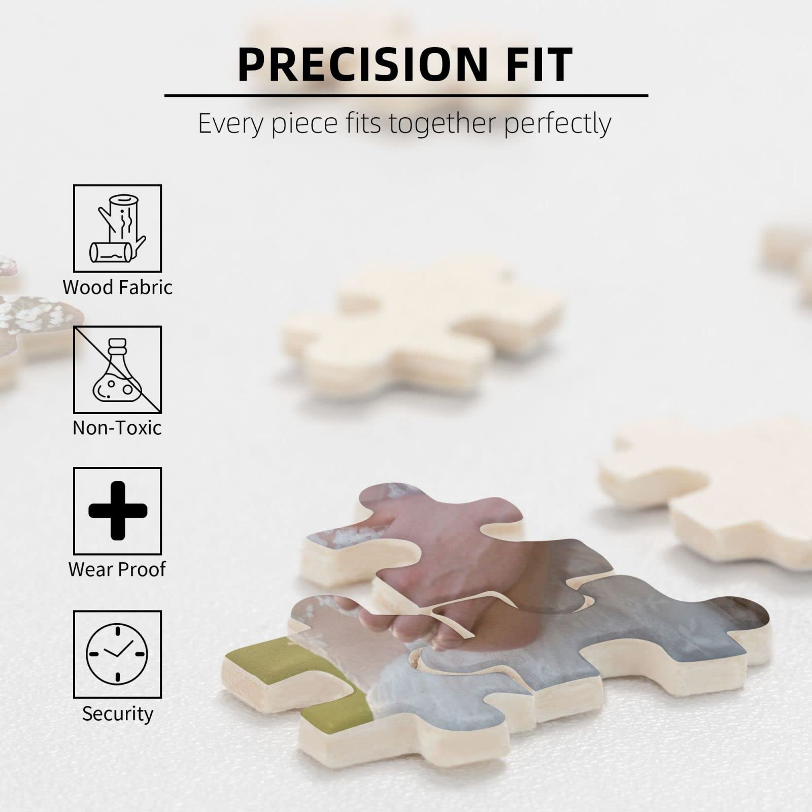 Custom Personalized Photo Wooden Jigsaw Puzzle with Text & Name - Unique Wedding, Anniversary, Graduation Gift for Adults & Kids - Perfect for Family Game Nights, Party Favors & Memory Keepsakes