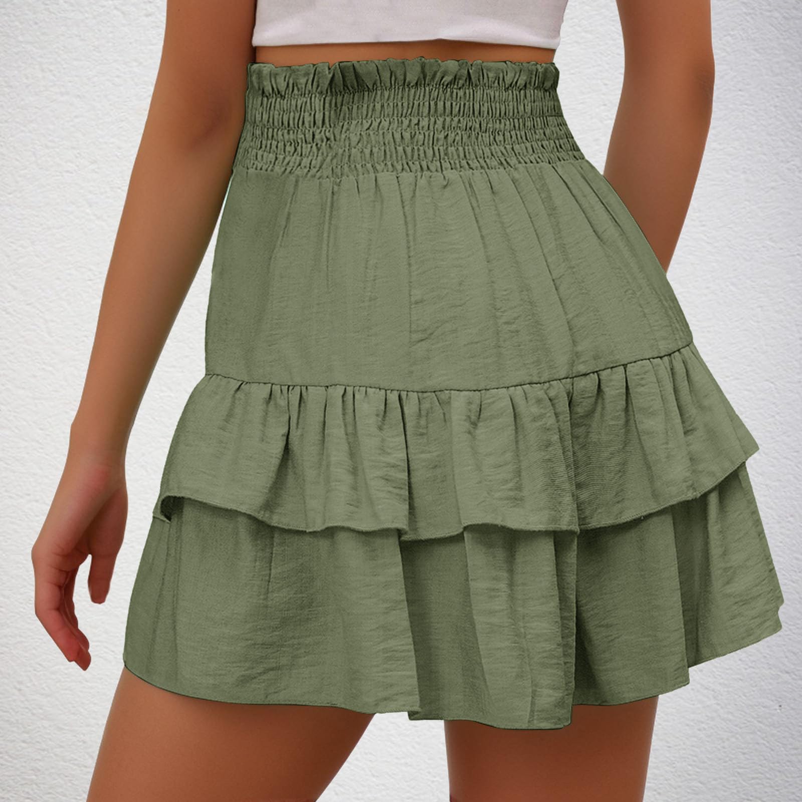 Women's High Waisted Bermuda Shorts - Summer Casual Beach Shorts for Outings