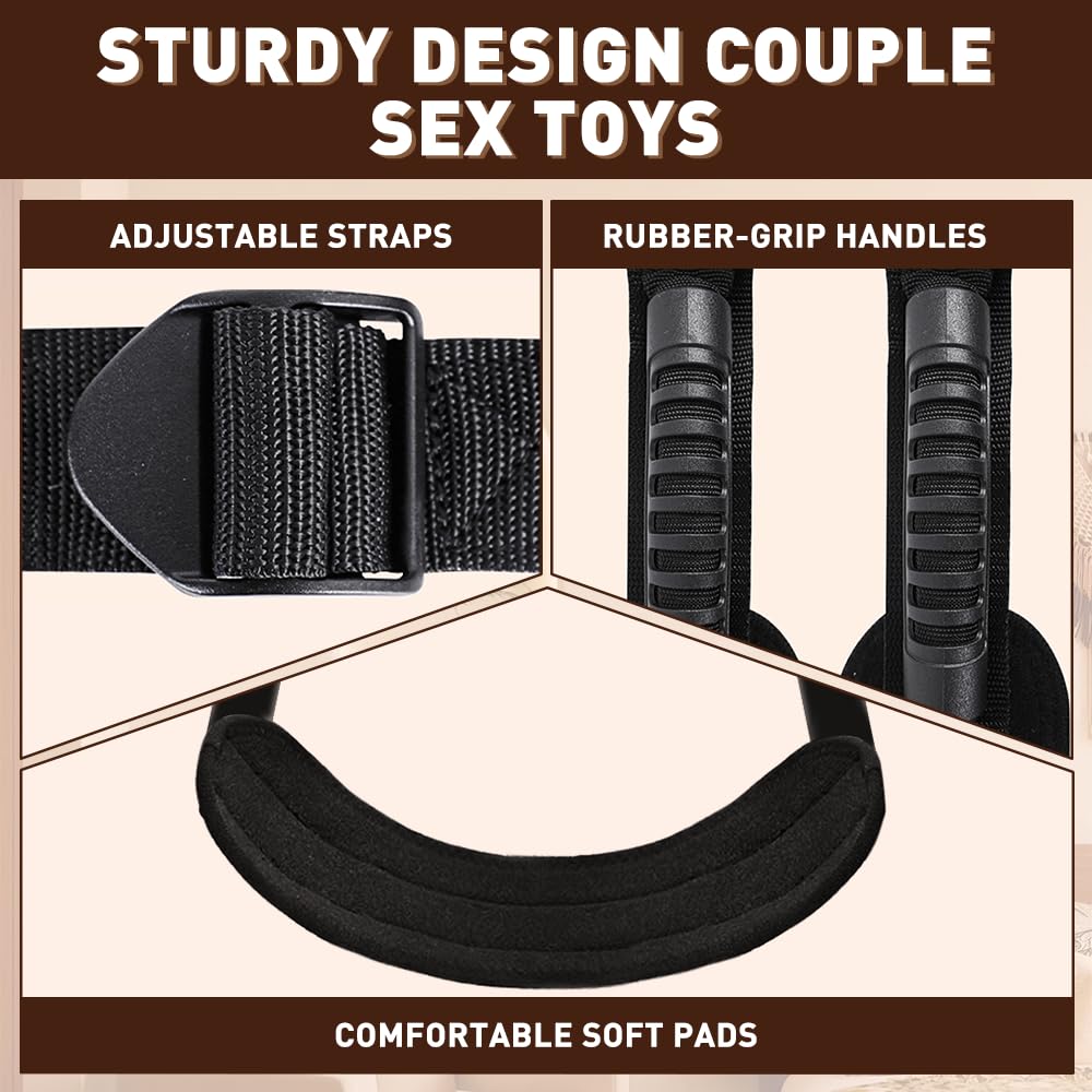 Premium BDSM Sex Swing for Couples - Adjustable Bondage Sling with Waist Straps, Heavy-Duty Sex Restraints Holds Up to 300Lbs, Perfect for Bedroom Intimacy and Spicing Up Your Relationship