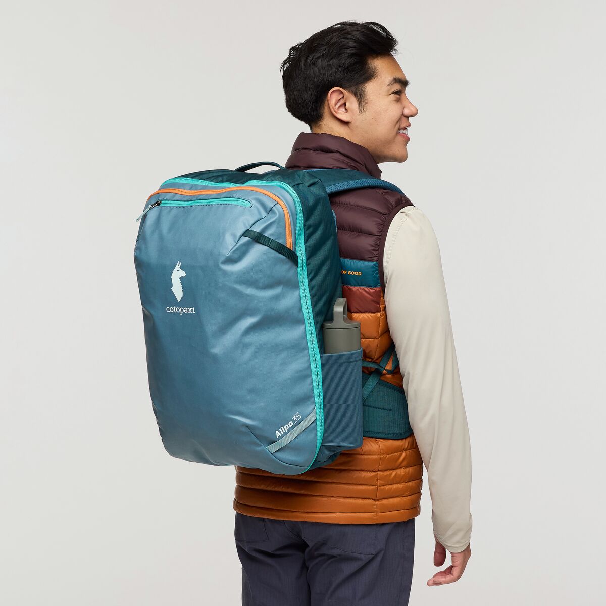 Cotopaxi Allpa 35L Travel Backpack - Lightweight Carry-On Backpack for Travel & Hiking | Water-Resistant & Durable | Blue Spruce/Abyss Color | Perfect for Weekend Trips & Outdoor Adventures