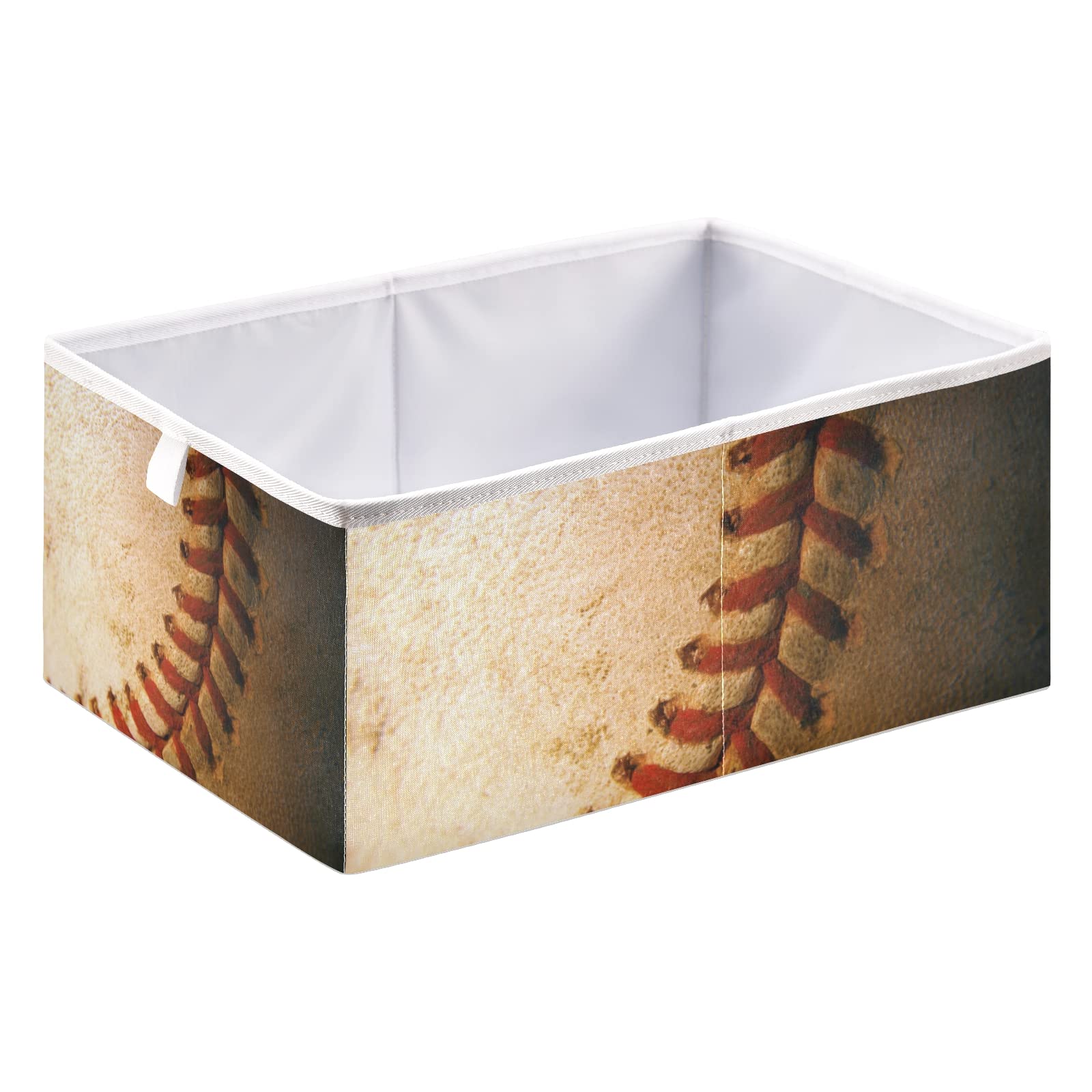 Collapsible Rectangular Storage Basket for Baseball Gear, Toys & Laundry - Space-Saving Home Organizer for Bedroom, Closet & Playroom (Multi-Purpose Storage Bin)