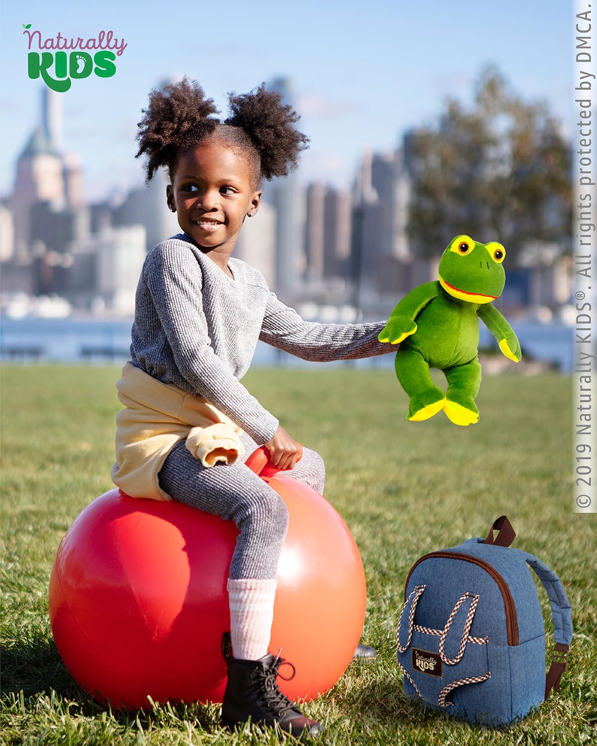 Cute Frog Backpack for Kids 3-5 Years Old | Plush Stuffed Animal Toy & Fun Gift for Toddlers Boys & Girls | Perfect for School, Travel & Playtime Adventures