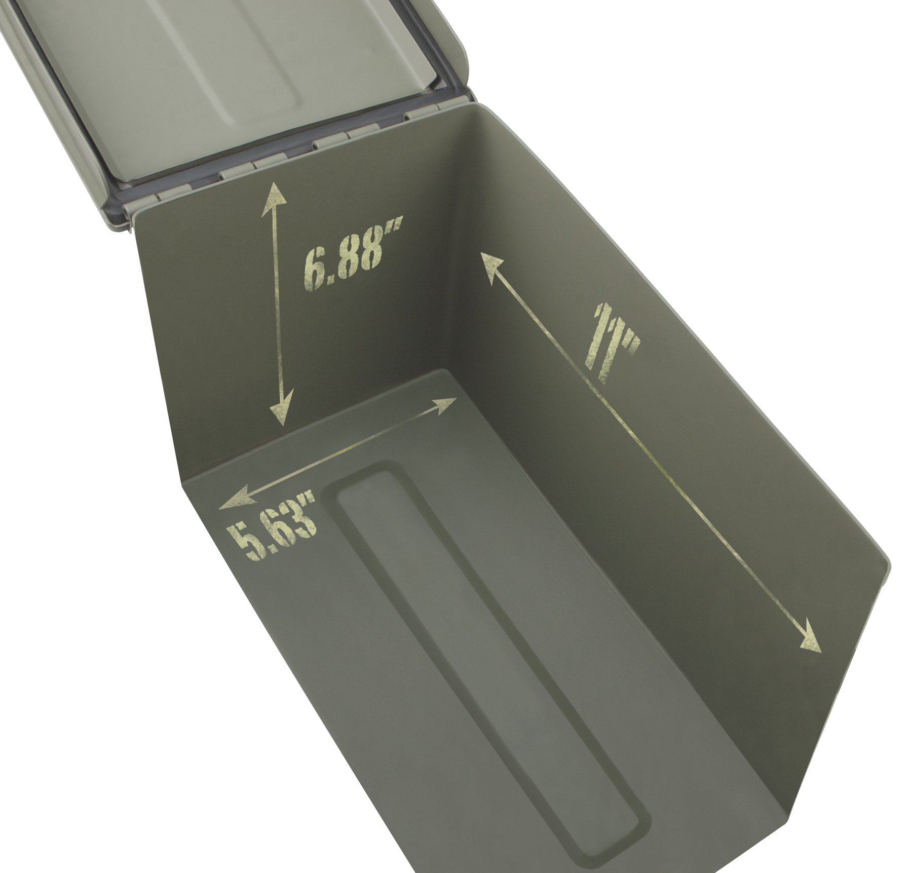 Performance Tool W5993 .50 Caliber Metal Waterproof Ammunition Box - Heavy Duty Military Grade Ammo Storage for Outdoor Shooting, Hunting & Range Use
