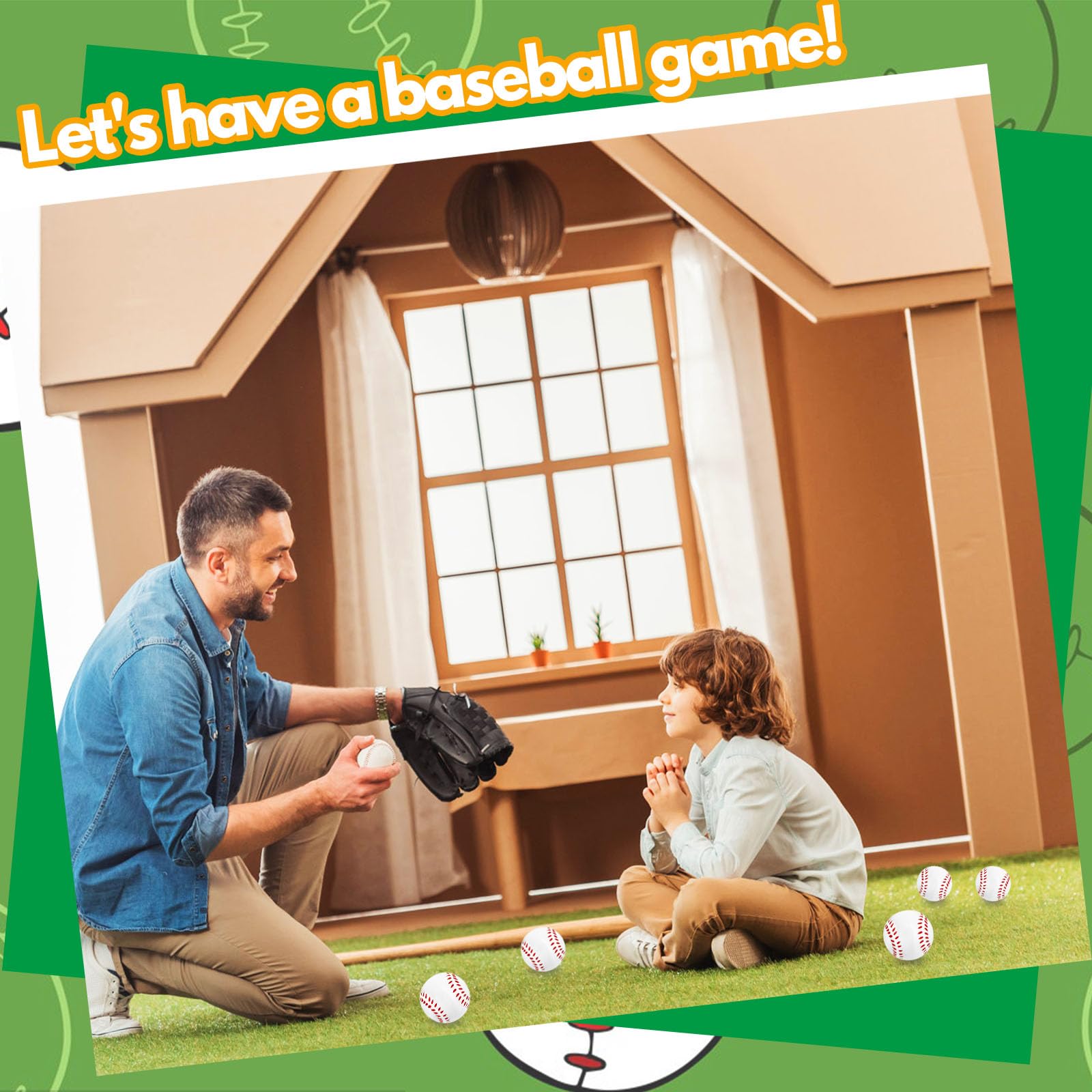 30 Pack Baseball Stress Balls - 2.5 Inch Soft Foam Baseballs for Kids, Sports Party Favors, School Carnival Prizes & Stress Relief Toys - Perfect for Classroom Rewards, Team Sports Events & Office Desk Relaxation