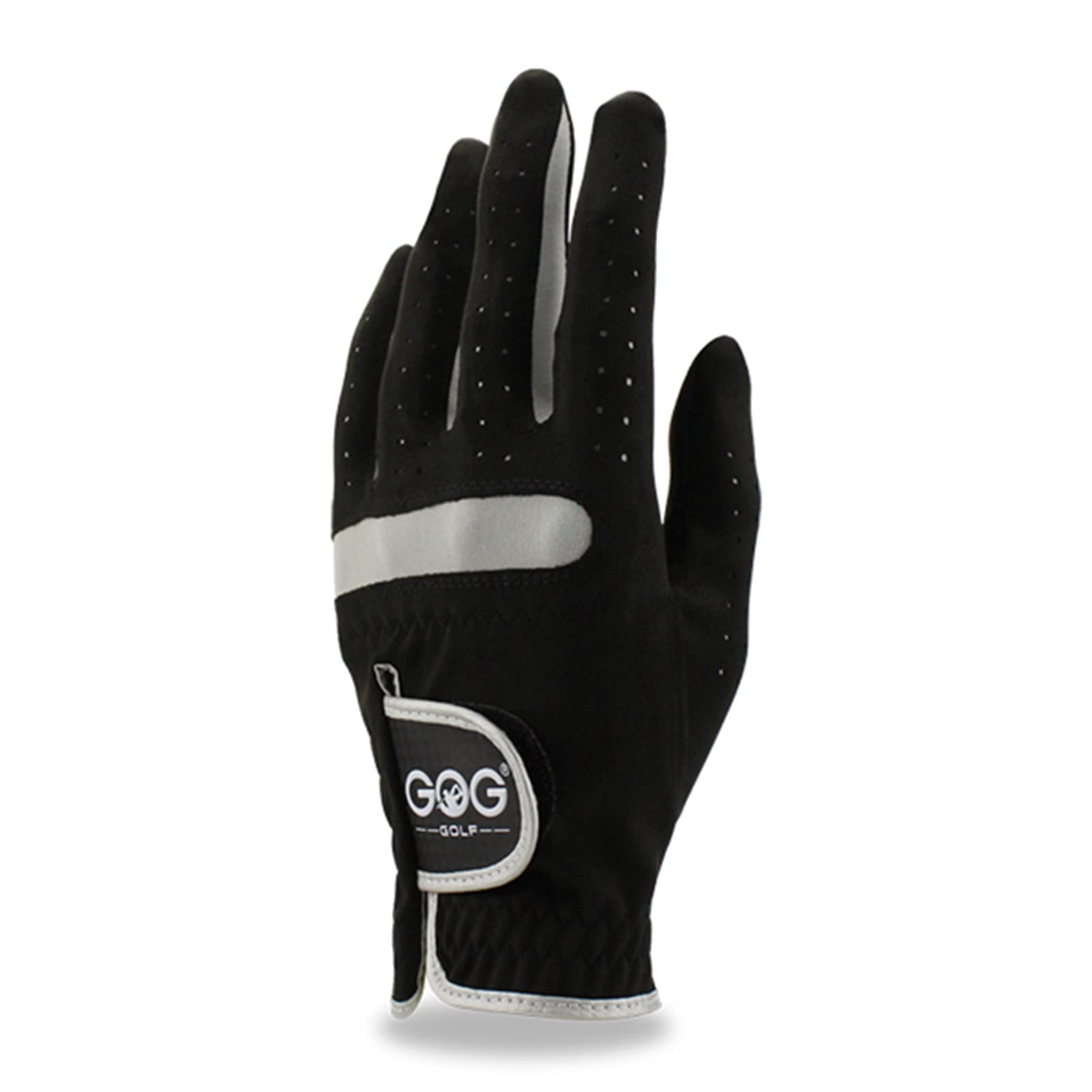 Premium Men's Golf Gloves - 1-Pack Left/Right Hand Microfiber Breathable Non-Slip Gloves (Black) - Perfect for Driving Range, Tournaments & Casual Golfing