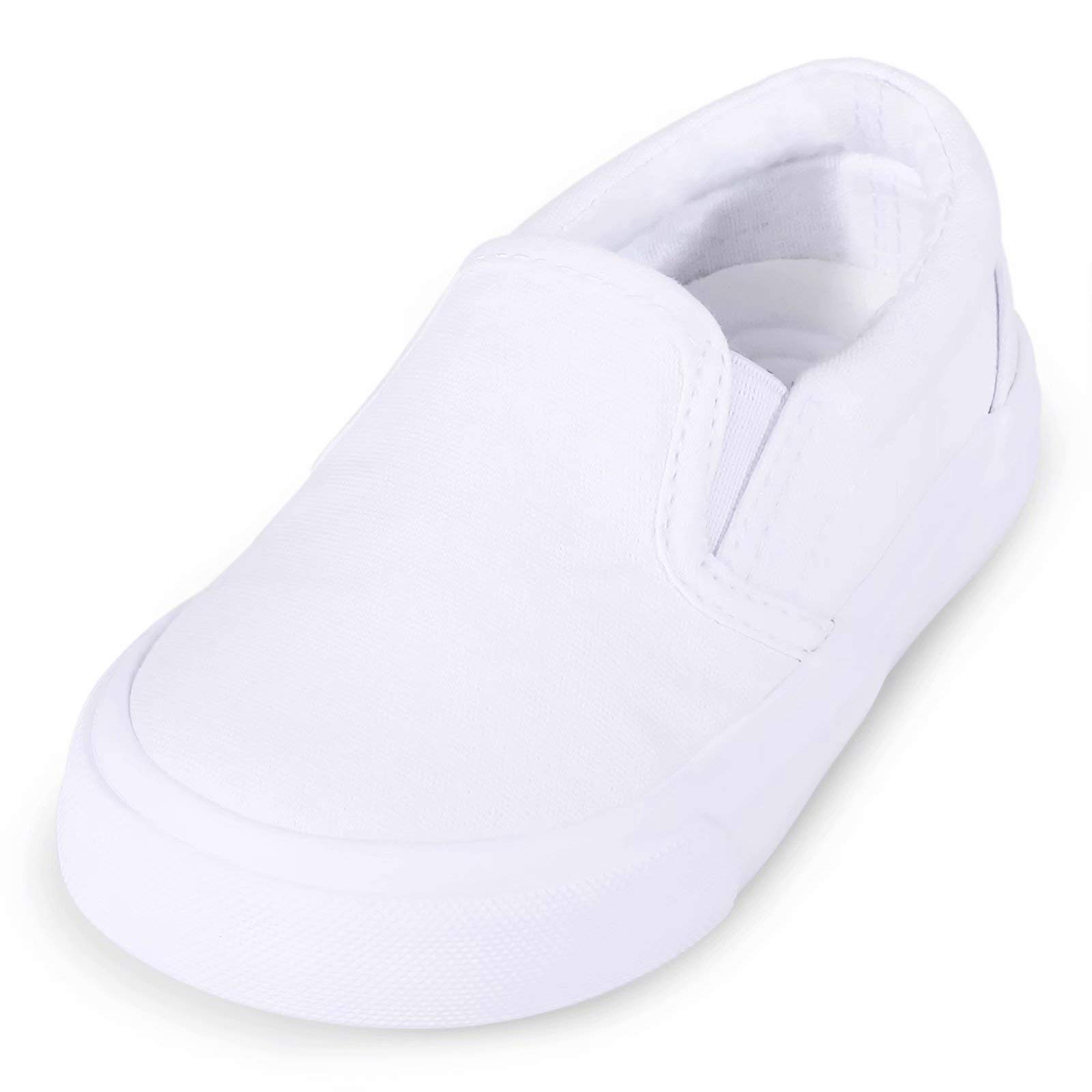 **Toddler Kids Canvas Sneakers - Slip-On Lightweight Comfortable Casual Running Tennis Shoes for Boys & Girls (Toddler/Little Kids/Big Kids) - Perfect for Playground, School & Daily Wear**