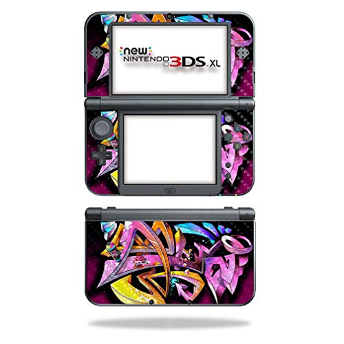 Premium Carbon Fiber Skin for Nintendo New 3DS XL (2015) - Wicked Graffiti Design | Protective & Durable Textured Cover | Easy to Apply & Remove | Made in USA | Perfect for Gaming Protection & Style Customization