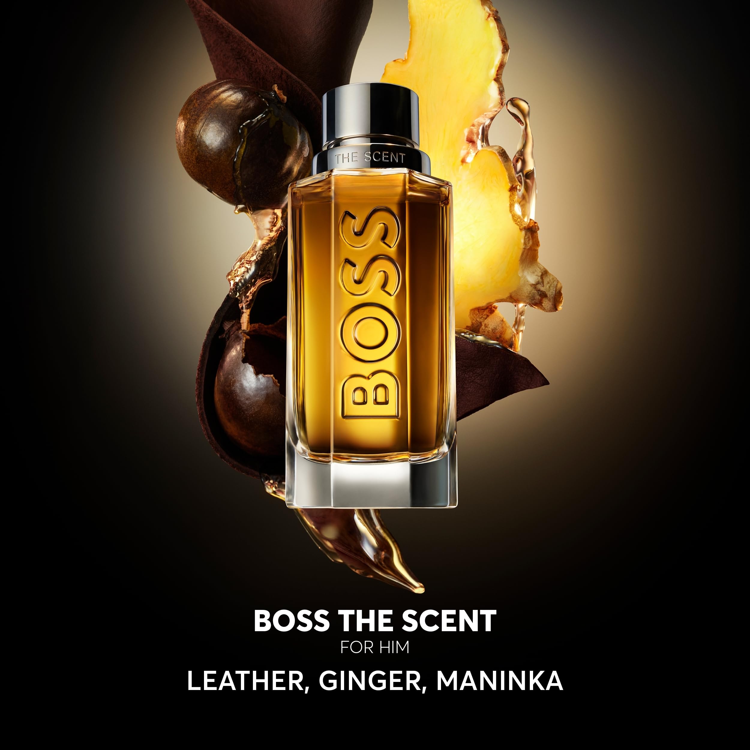 Hugo Boss The Scent Eau de Toilette for Men - Amber Cologne with Ginger, Manika Fruit & Leather Notes - Long Lasting Fragrance - Perfect for Date Night & Special Occasions