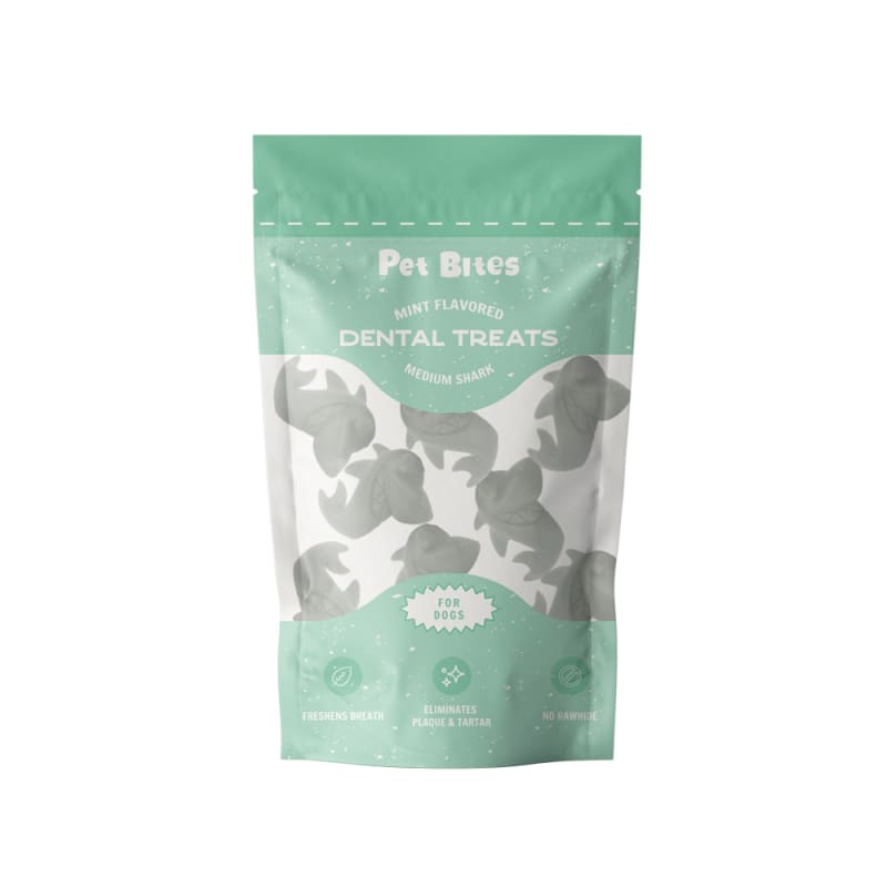Premium Mint Flavored Shark Dental Dog Treats - 180g for Medium Dogs | Freshens Breath & Supports Oral Health | Perfect for Training, Rewards & Dental Care