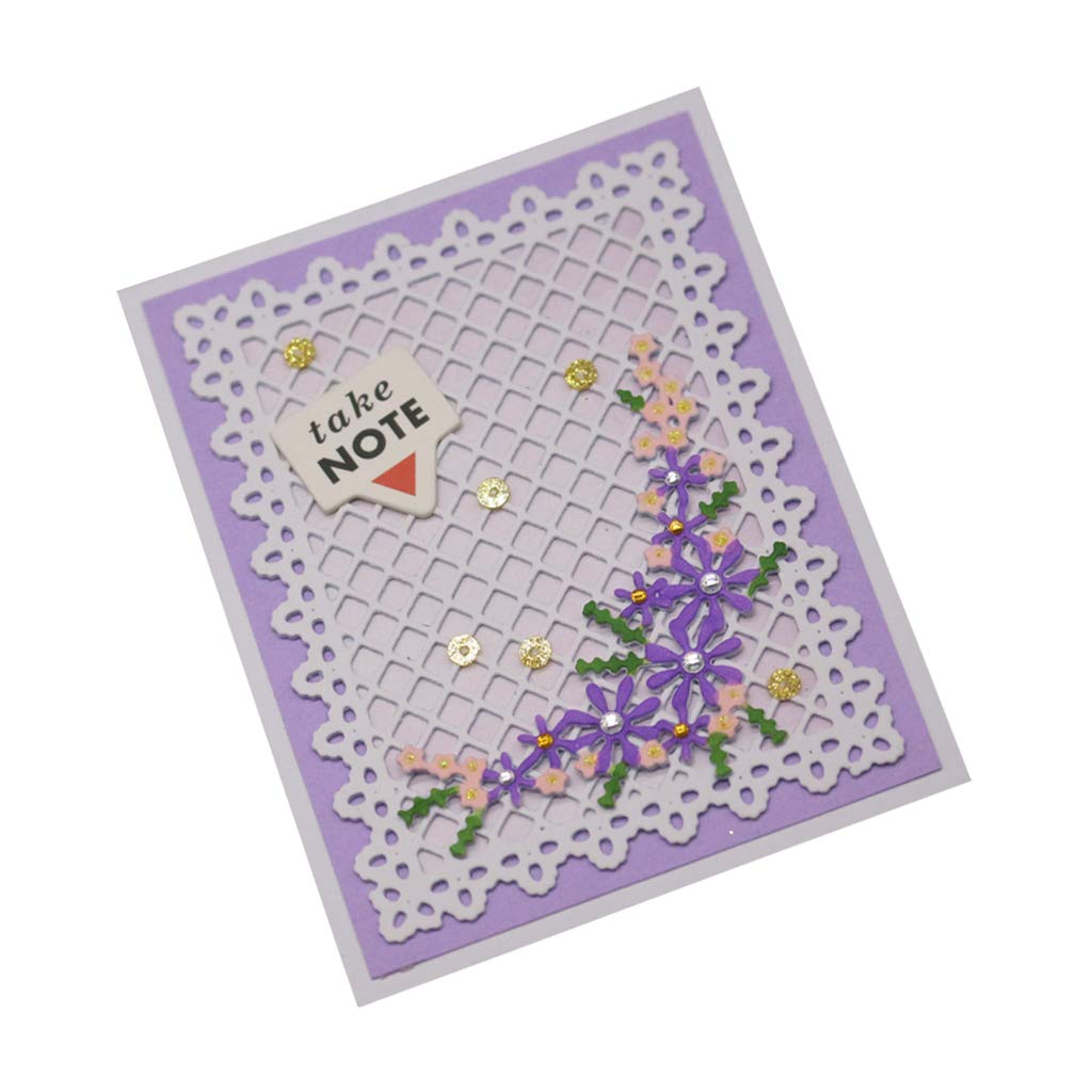 Lattice Background Metal Die Cuts for Card Making - Scrapbooking Embossing Dies, DIY Album Paper Craft Decorations - Perfect for Handmade Greeting Cards, Wedding Invitations & Memory Books