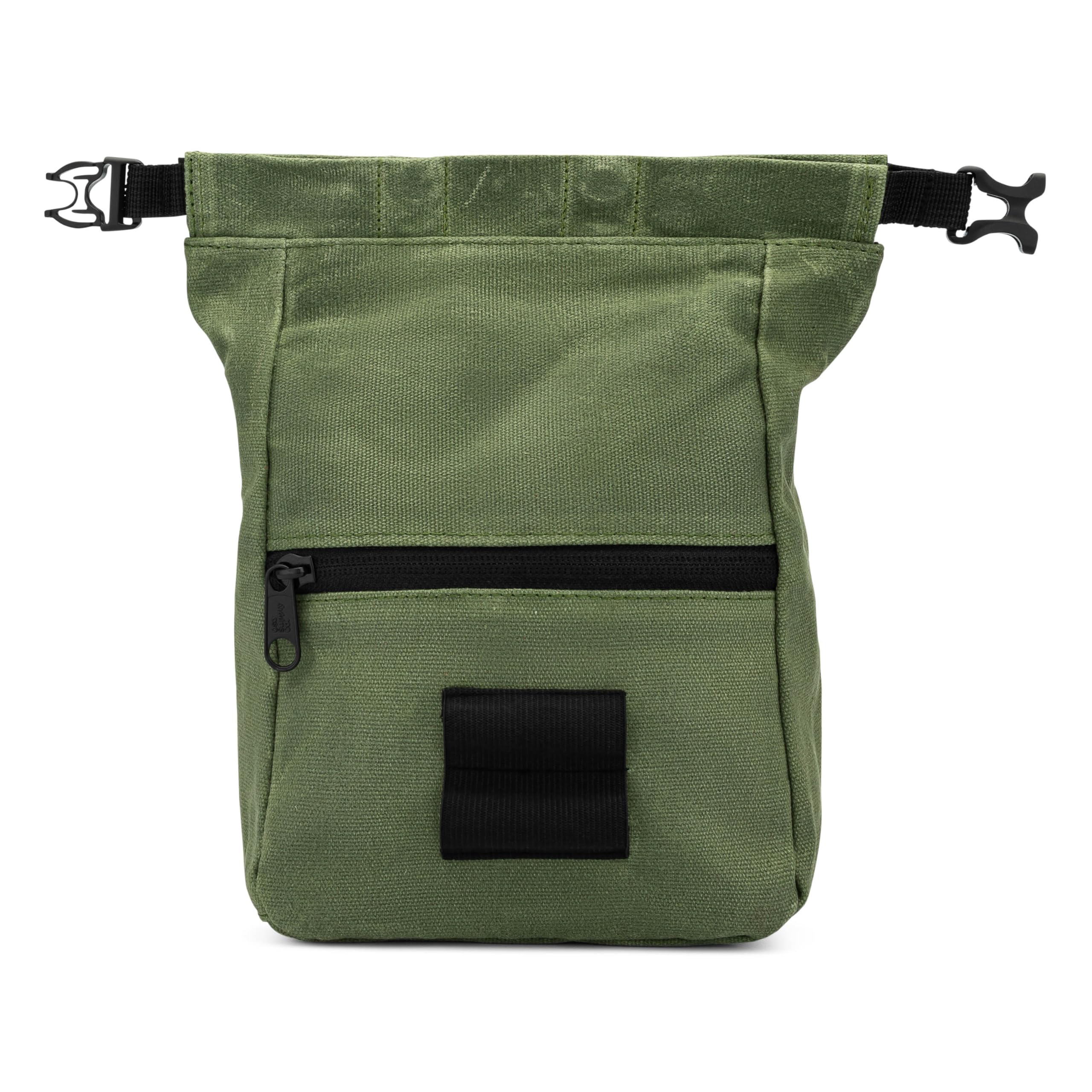 Kulshan Large Bouldering Chalk Bag for Rock Climbing - Magnetic Roll Down Closure, Brush Loop & Zippered Pockets - Perfect for Outdoor Climbing, Gym Training & Bouldering Adventures