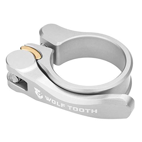 Wolf Tooth QR Quick Release Seatpost Clamp - Lightweight Aluminum Bicycle Seat Clamp for MTB & Road Bikes - Secure & Easy Seat Height Adjustment for Cycling & Commuting