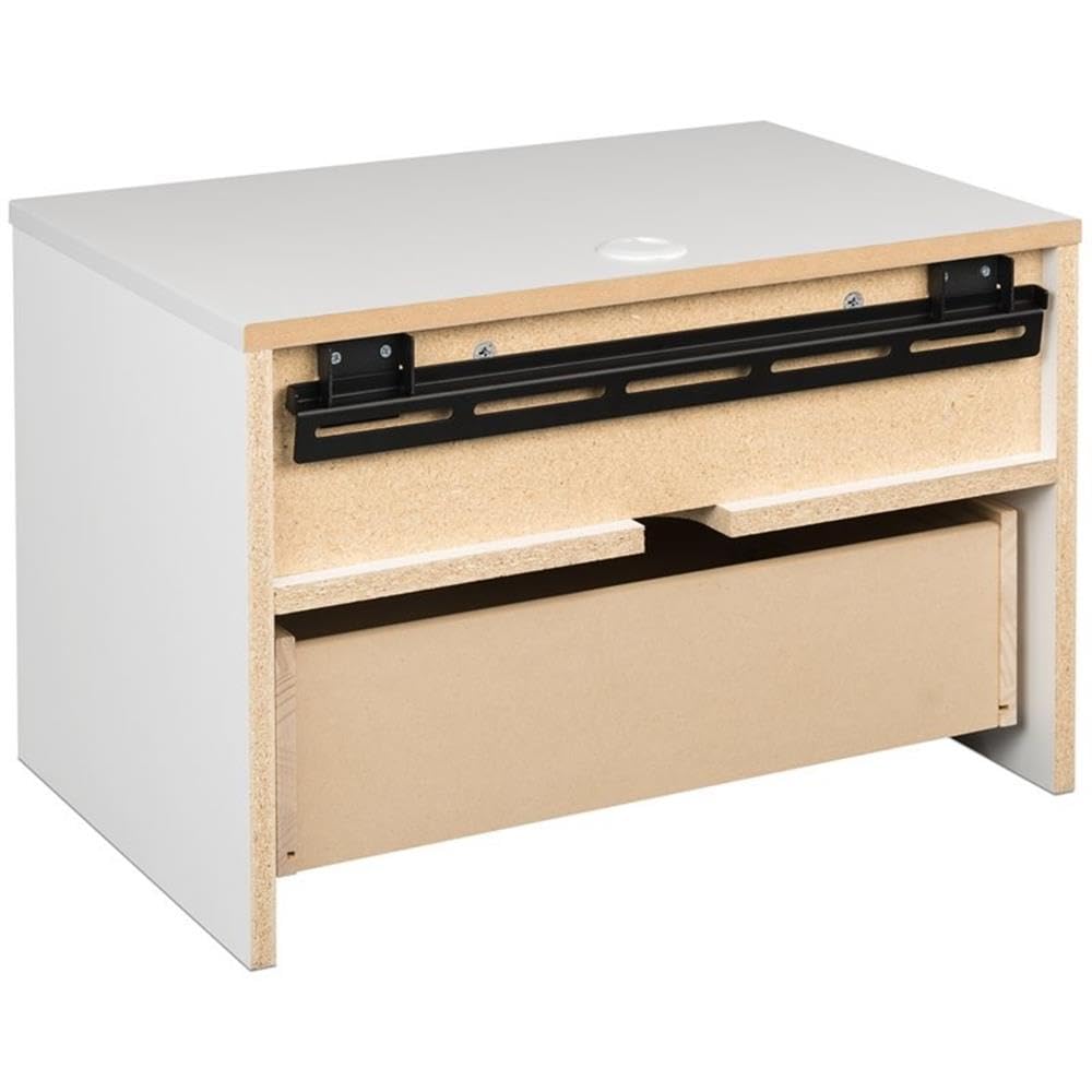 Allora Modern 1-Drawer Floating Wooden Nightstand - White Wood Bedside Table for Small Spaces | Perfect for Bedrooms, Apartments & Studio Living