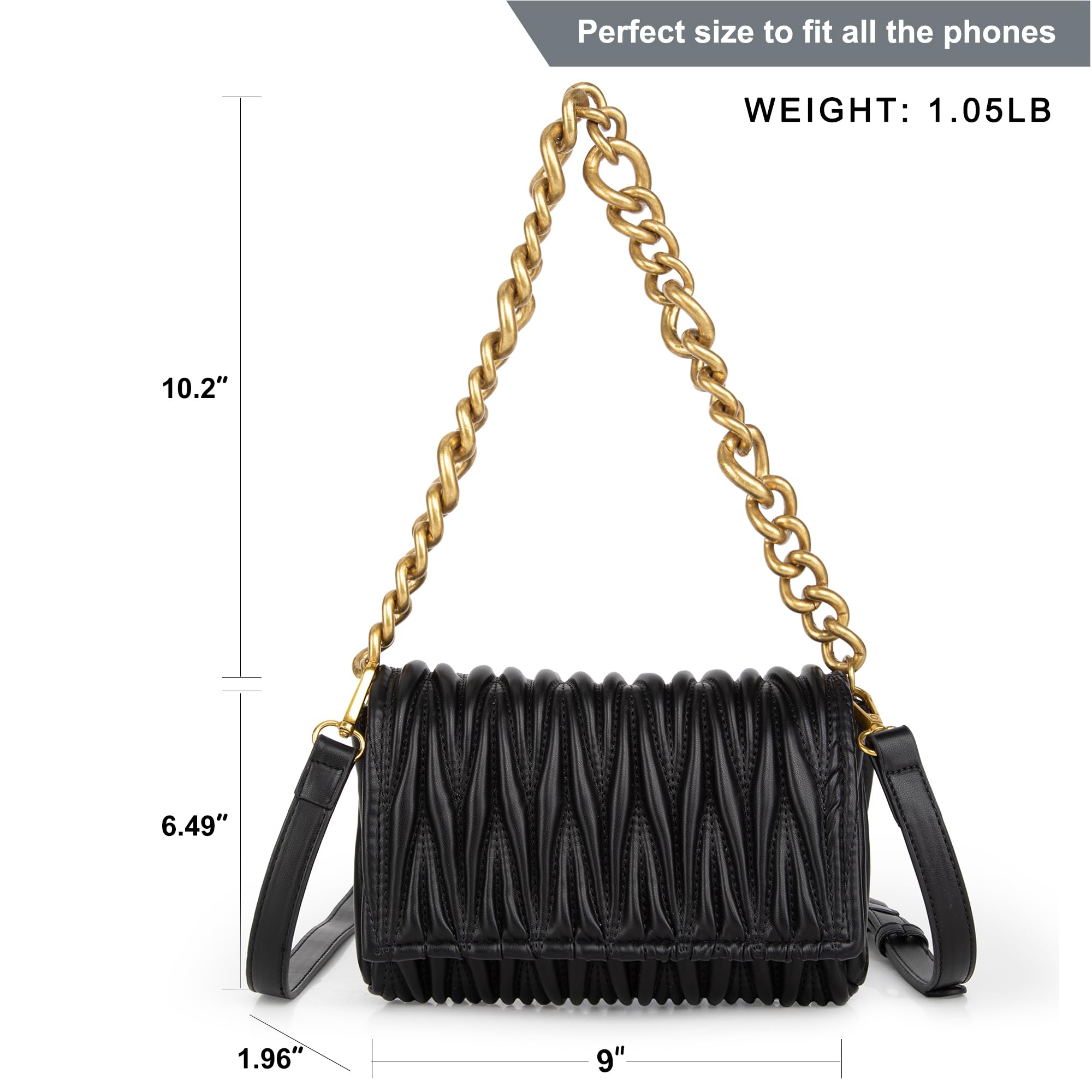 Montana West Quilted Crossbody Bags for Women - Stylish Small Purses & Top Handle Handbags - Perfect for Work, Travel & Everyday Use