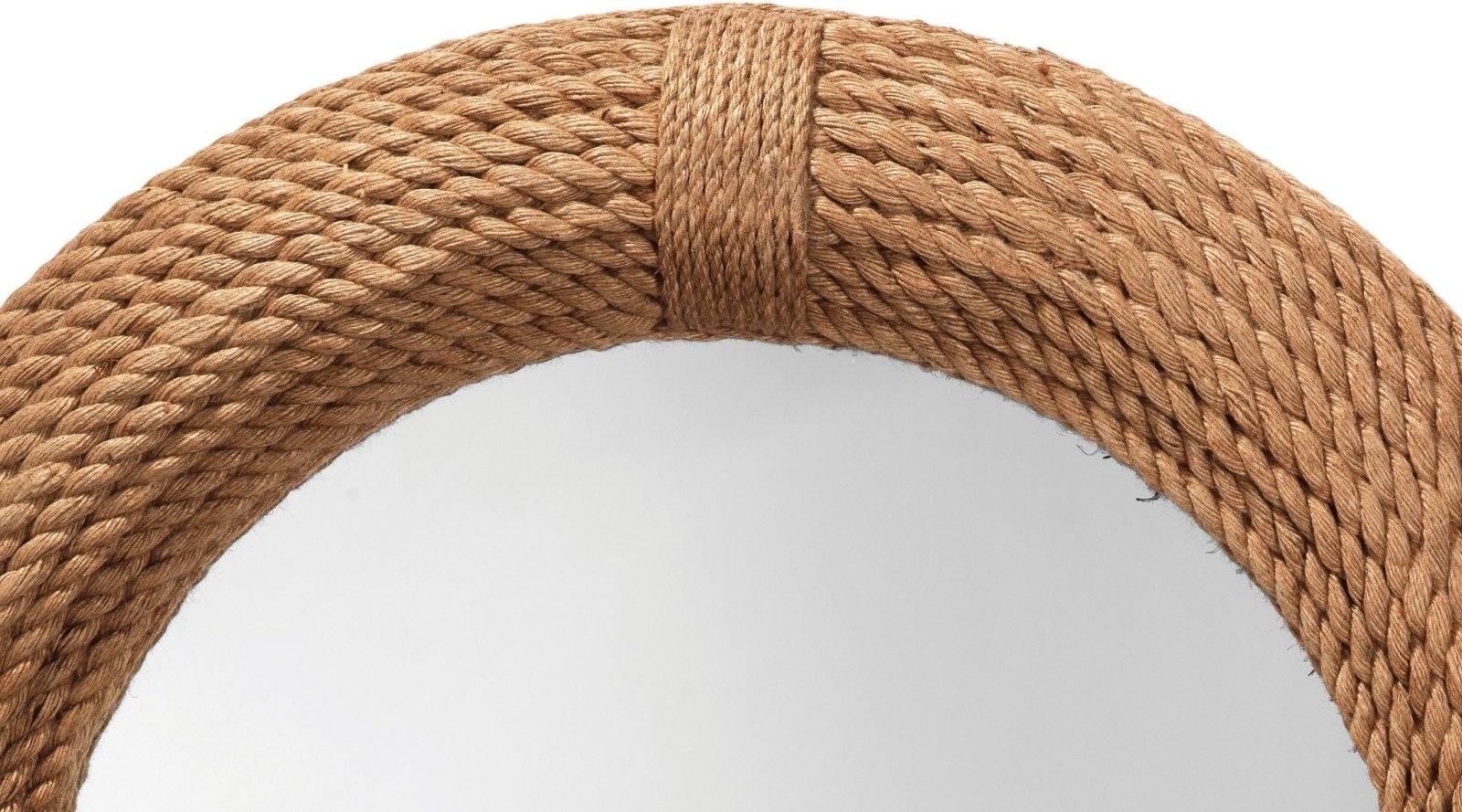 Stylish Round Rope Mirror - Decorative Wall Hanging for Living Room, Bedroom & Bathroom | Boho Coastal Home Decor
