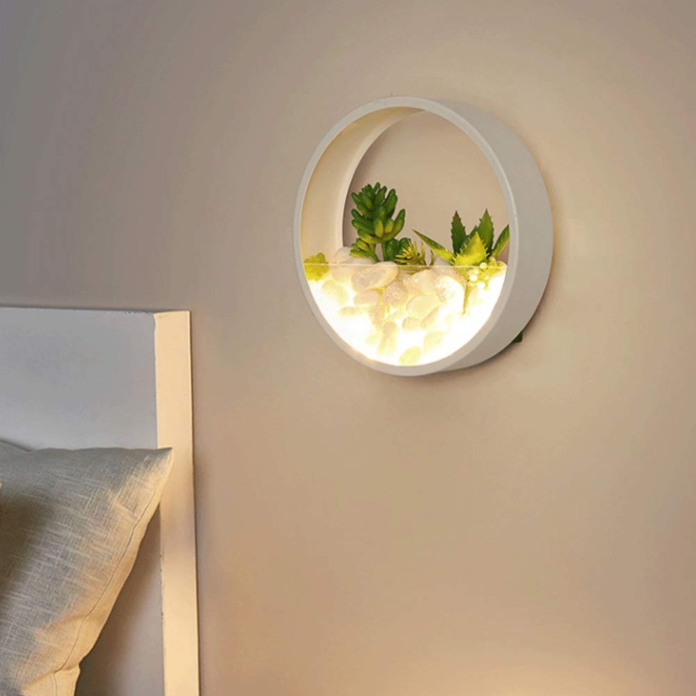 Modern Round LED Wall Lamp - Stylish Metal Oval Wall Sconce Light Fixture for Living Room, Bedroom, Study & Kitchen Decor | Energy-Efficient Home Lighting Solution | Perfect for Ambient & Accent Lighting (White)