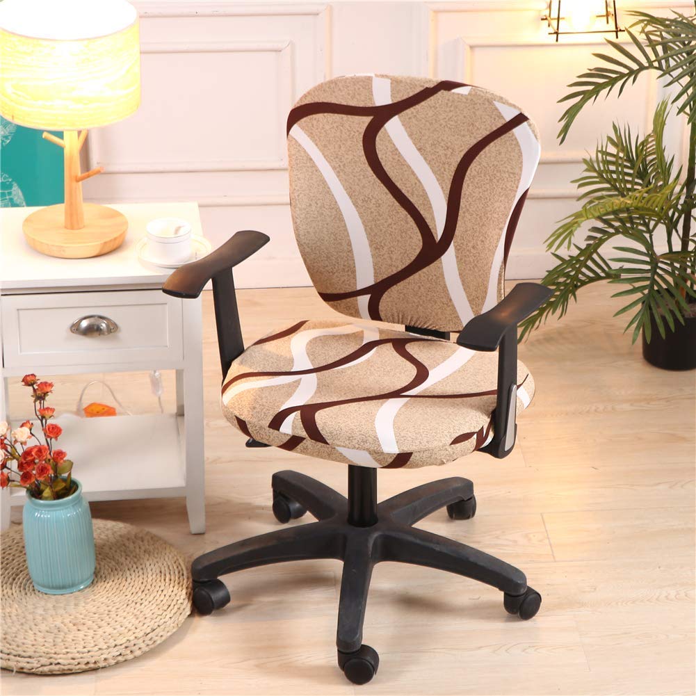 Melaluxe Universal Stretchable Office Chair Cover - Protective Slipcover for Computer & Desk Chairs | Perfect for Home Office, Gaming & Workspace Decor