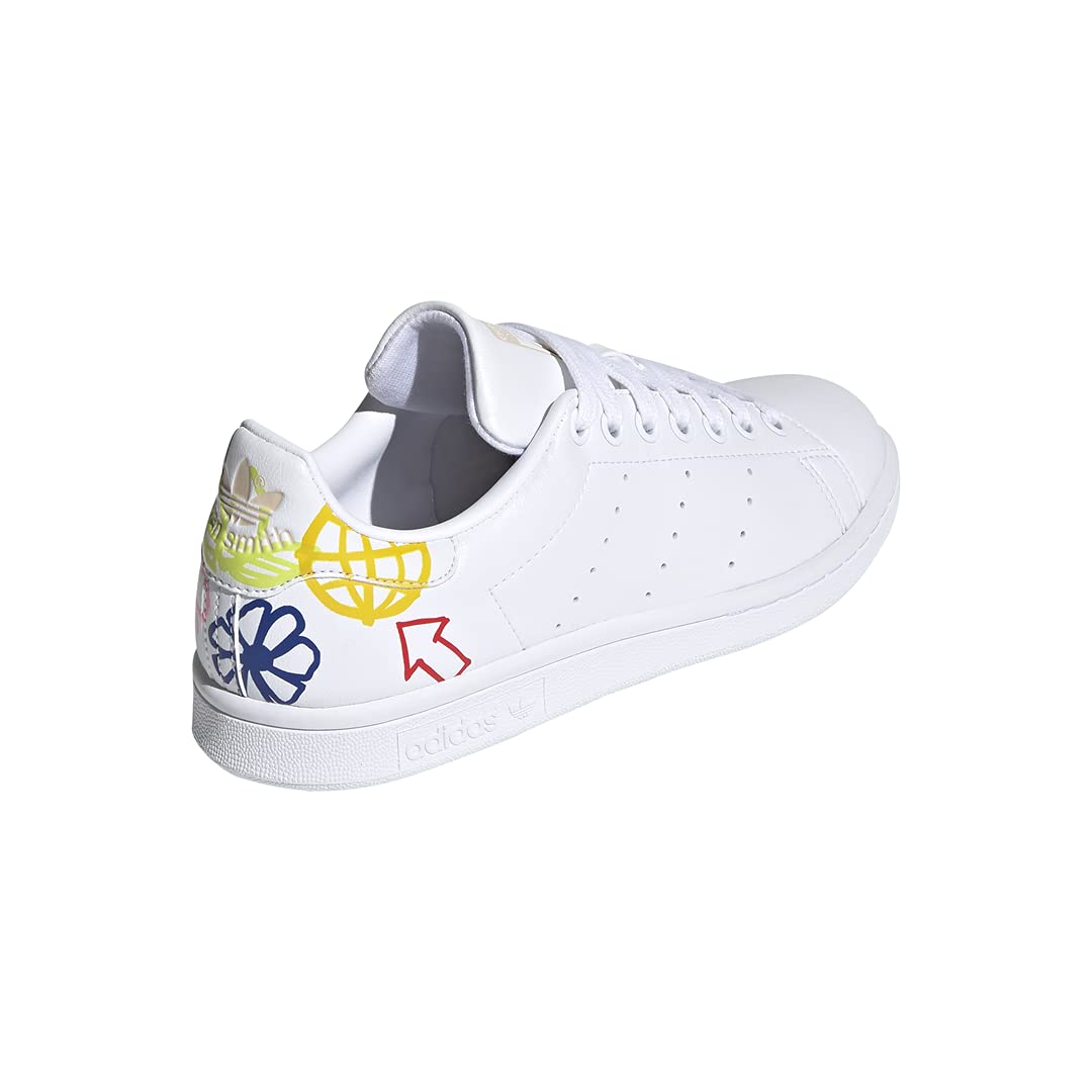 adidas Originals Women's Stan Smith Sneakers - White/Halo Ivory/White, Size 8.5 US | Classic Comfortable Tennis Shoes for Casual Wear, Work & Everyday Fashion